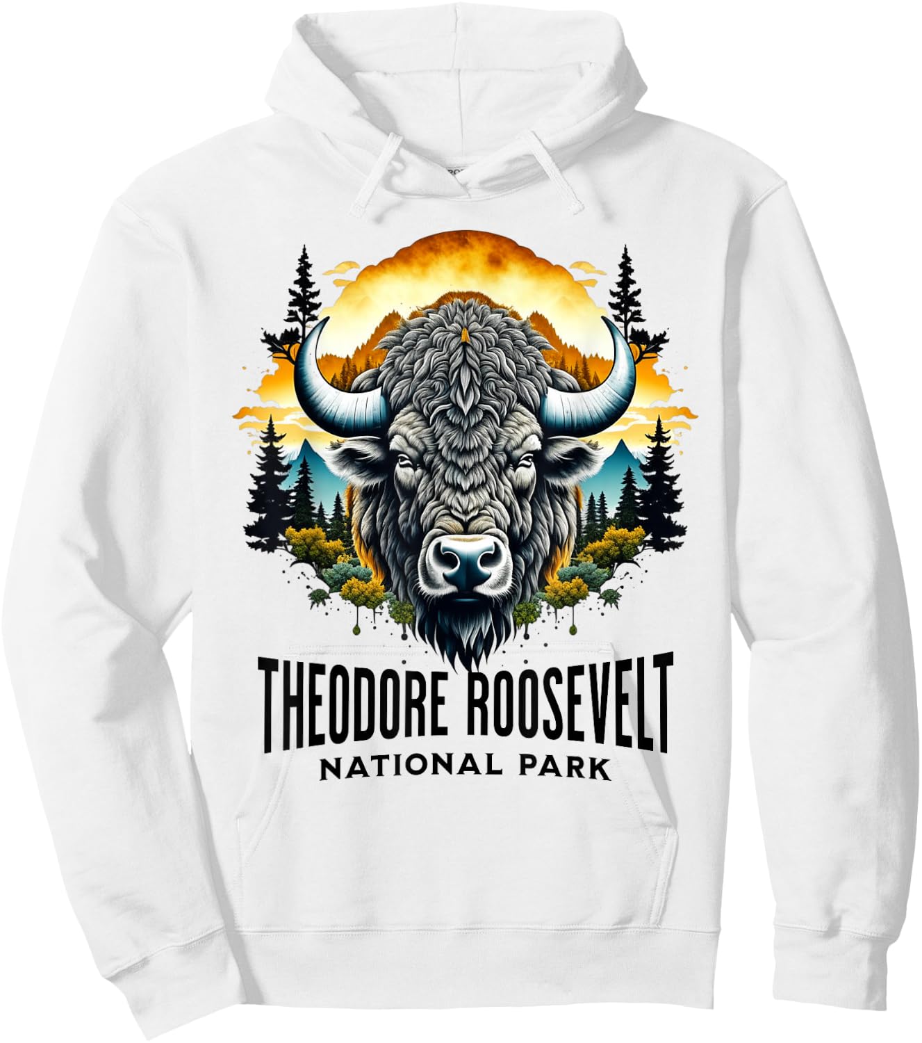 Theodore Roosevelt National Park Hoodie - Hoodie | White