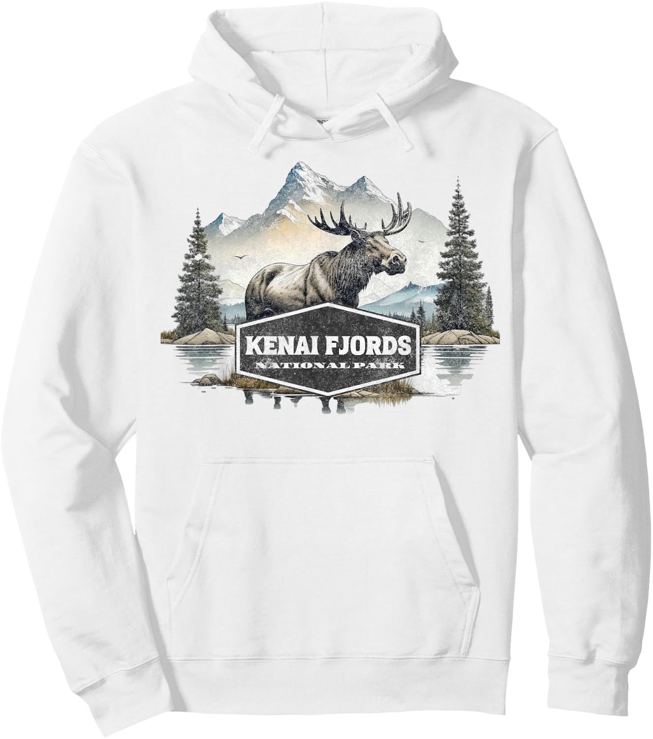 Kenai Fjords National Park Hoodie - Hoodie | White
