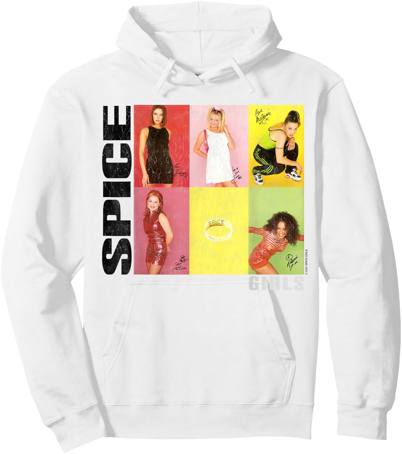 Official Spice Girls Signitures Hoodie - Hoodie | White