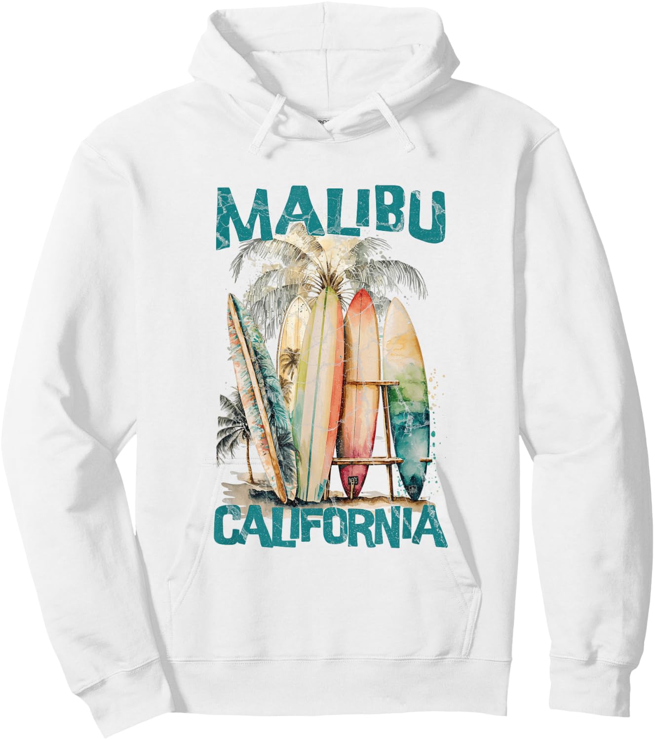 Malibu California Hoodie - Hoodie | White