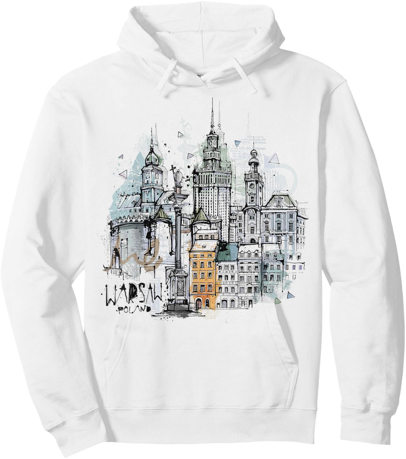 Travel Europe Poland Warsaw Polska Polish Vacation Souvenir Hoodie - Hoodie | White