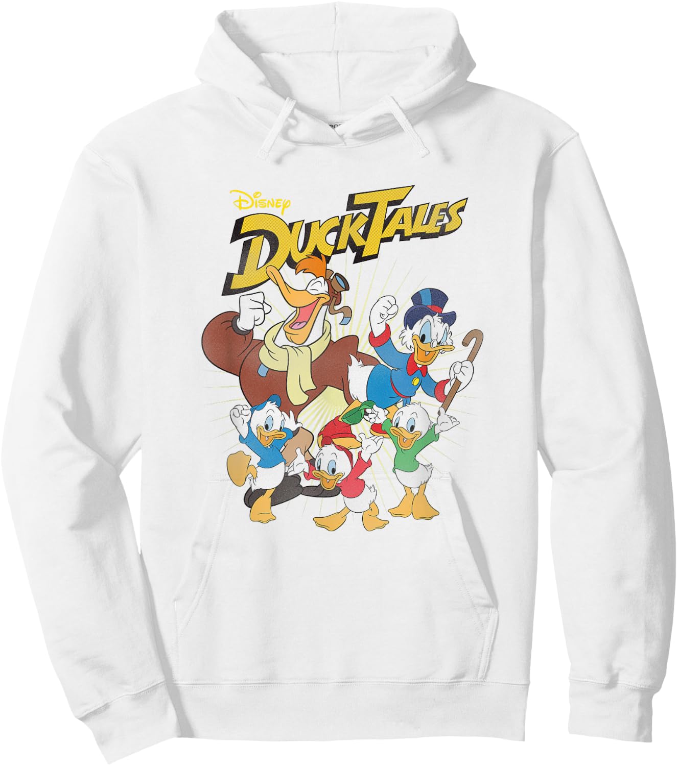 Disney DuckTales Main Characters Full of Joy Group Shot Hoodie - Hoodie | White
