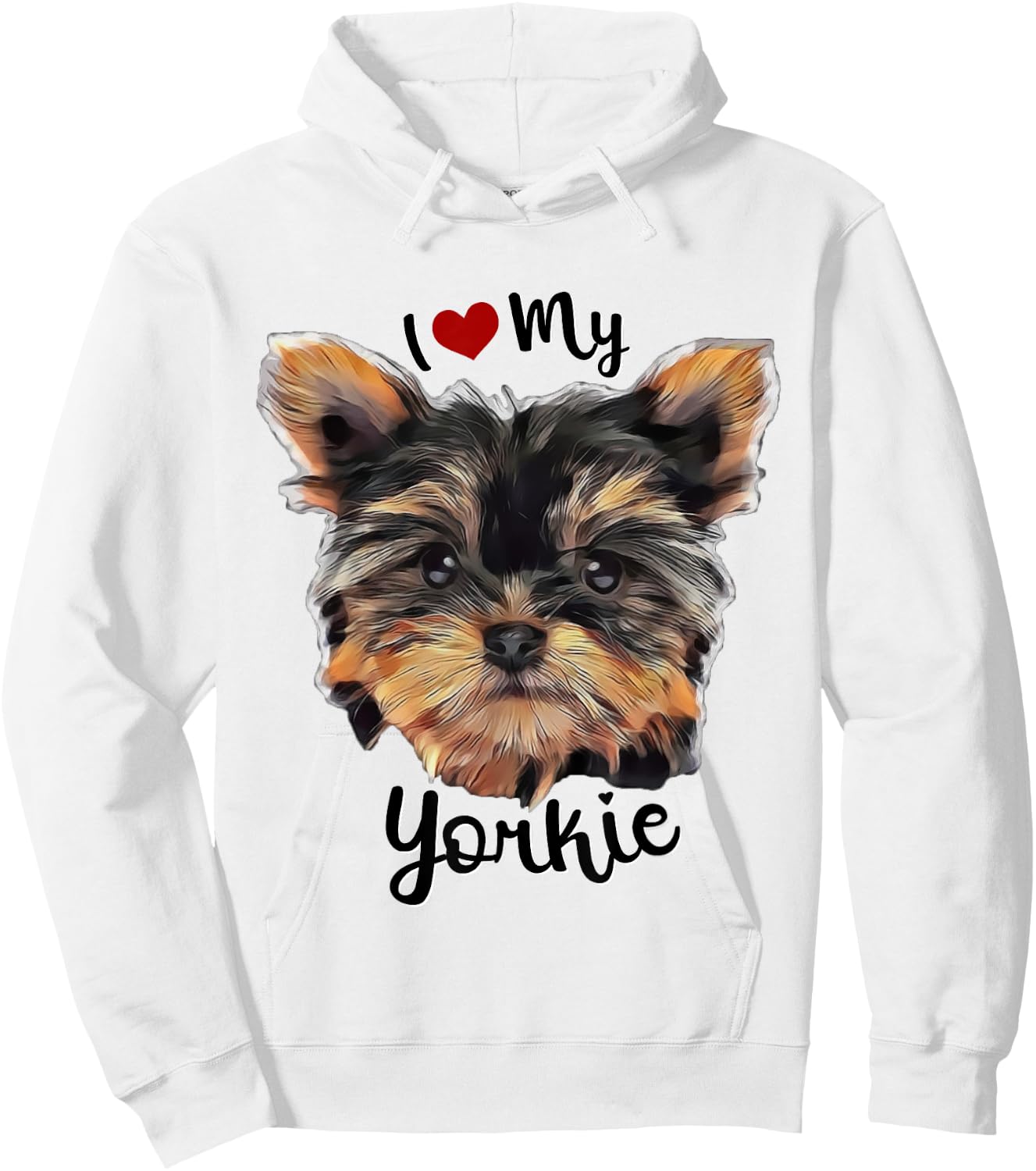 Cute Yorkie I Love My Yorkie Dog Lover Breed Puppy Men Women Girls Kids Hoodie - Hoodie | White