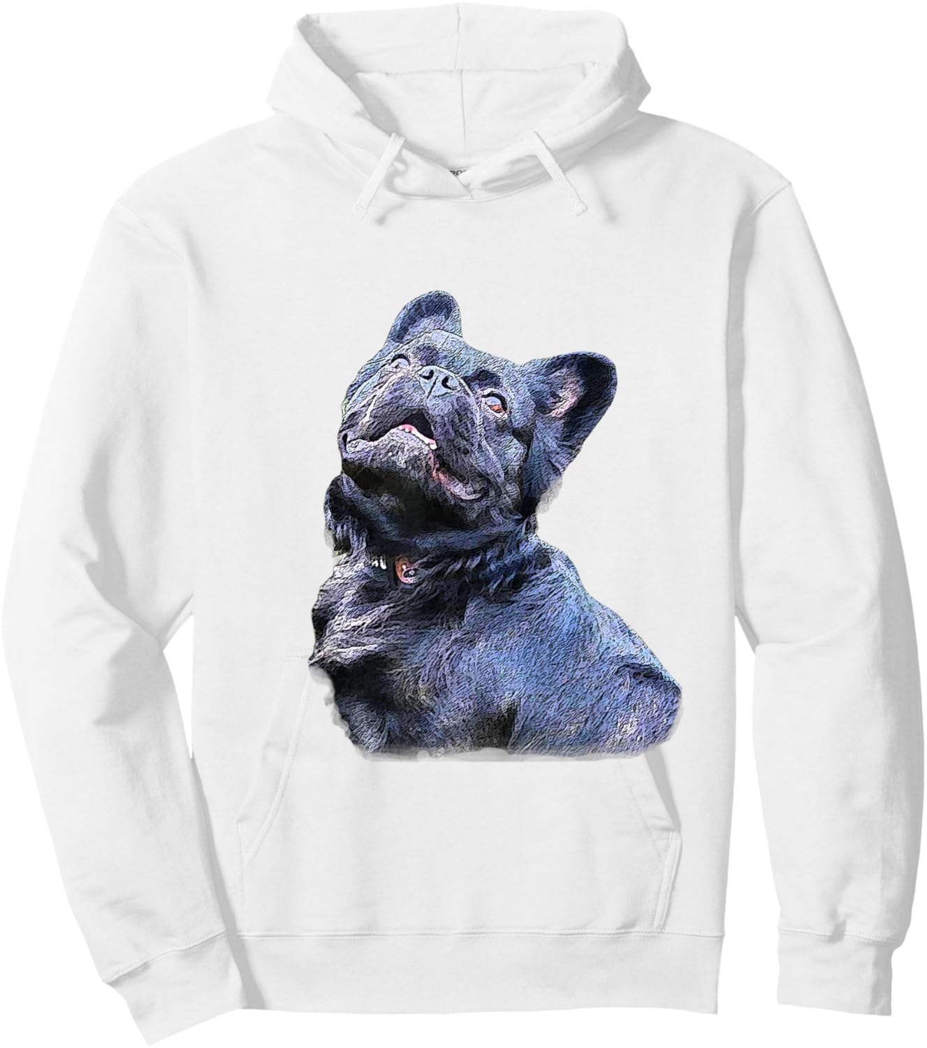 Fluffy Frenchie French Bulldog Top Women Kids Hoodie - Hoodie | White