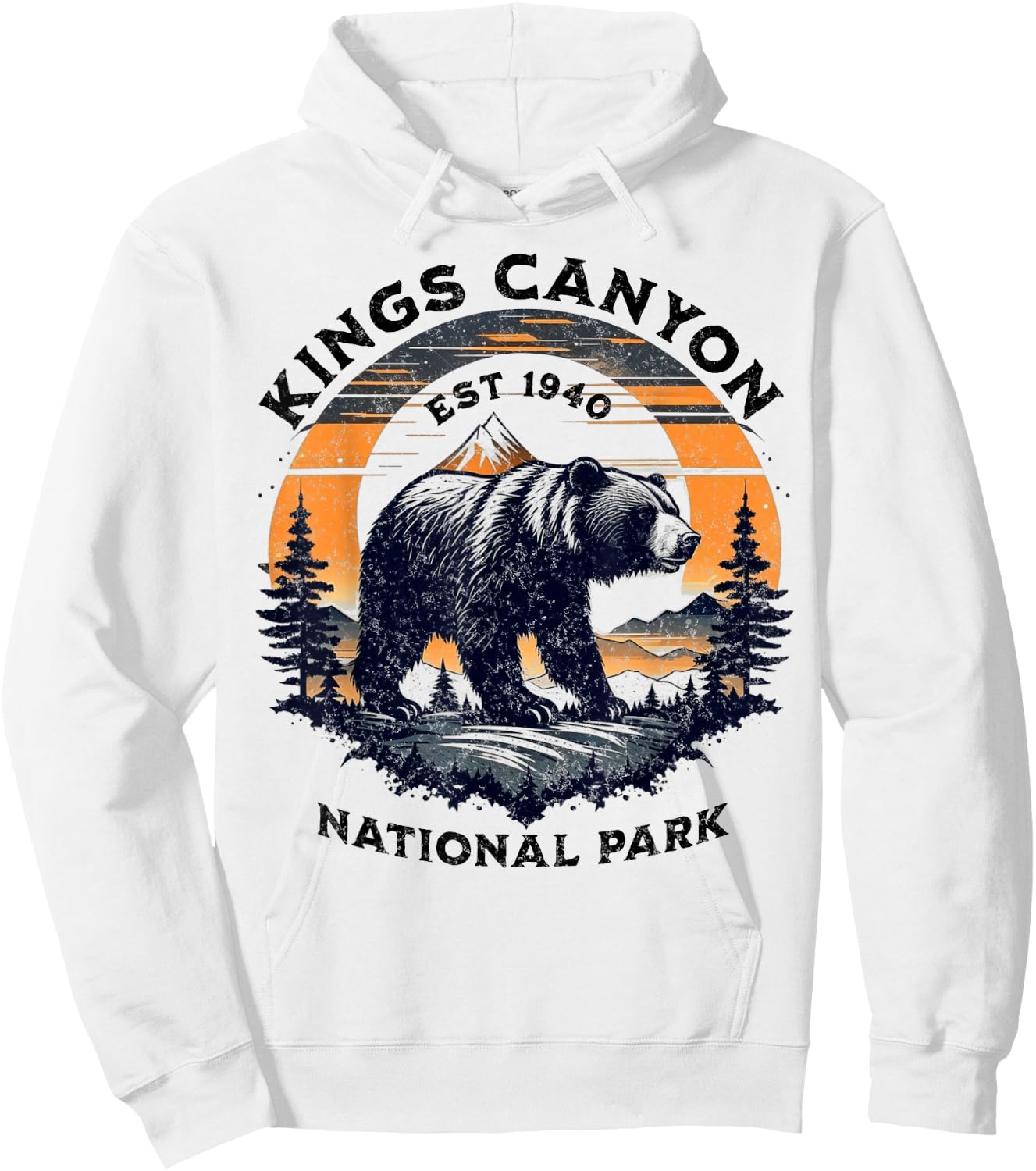 Kings Canyon National Park Hoodie - Hoodie | White