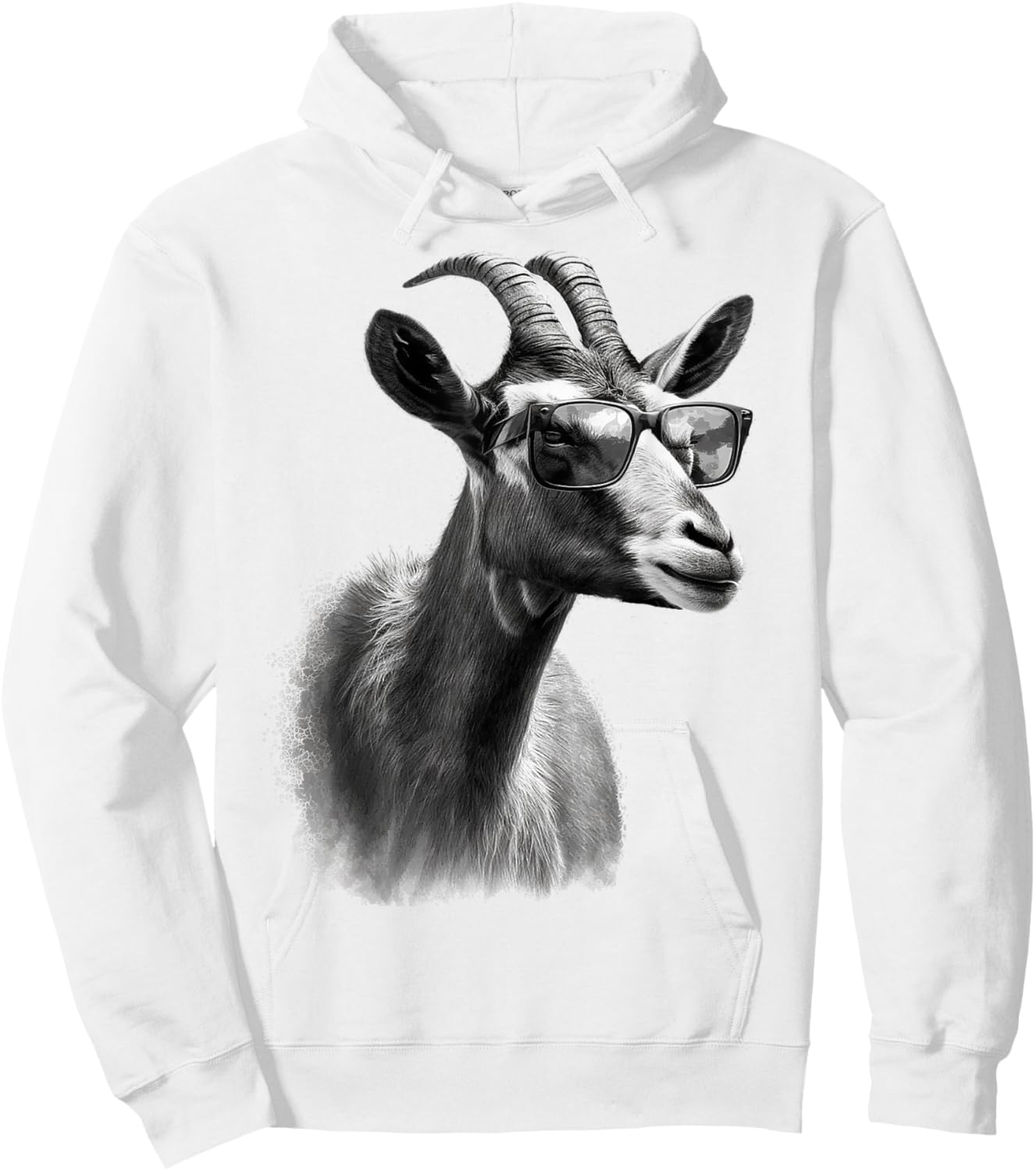 Goat Sunglasses Art Animals Animal Goat Hoodie - Hoodie | White