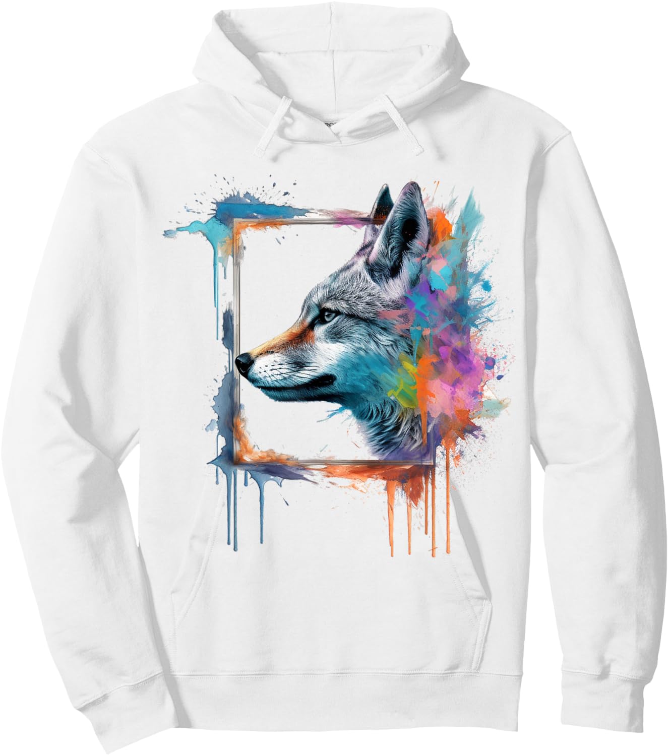 Fox Art Colourful Animal Fox Hoodie - Hoodie | White