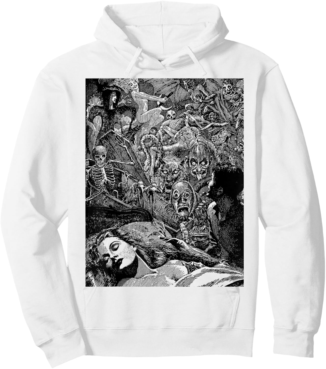 Classic Halloween Monsters Slasher Horror Movie Horror Show Hoodie - Hoodie | White