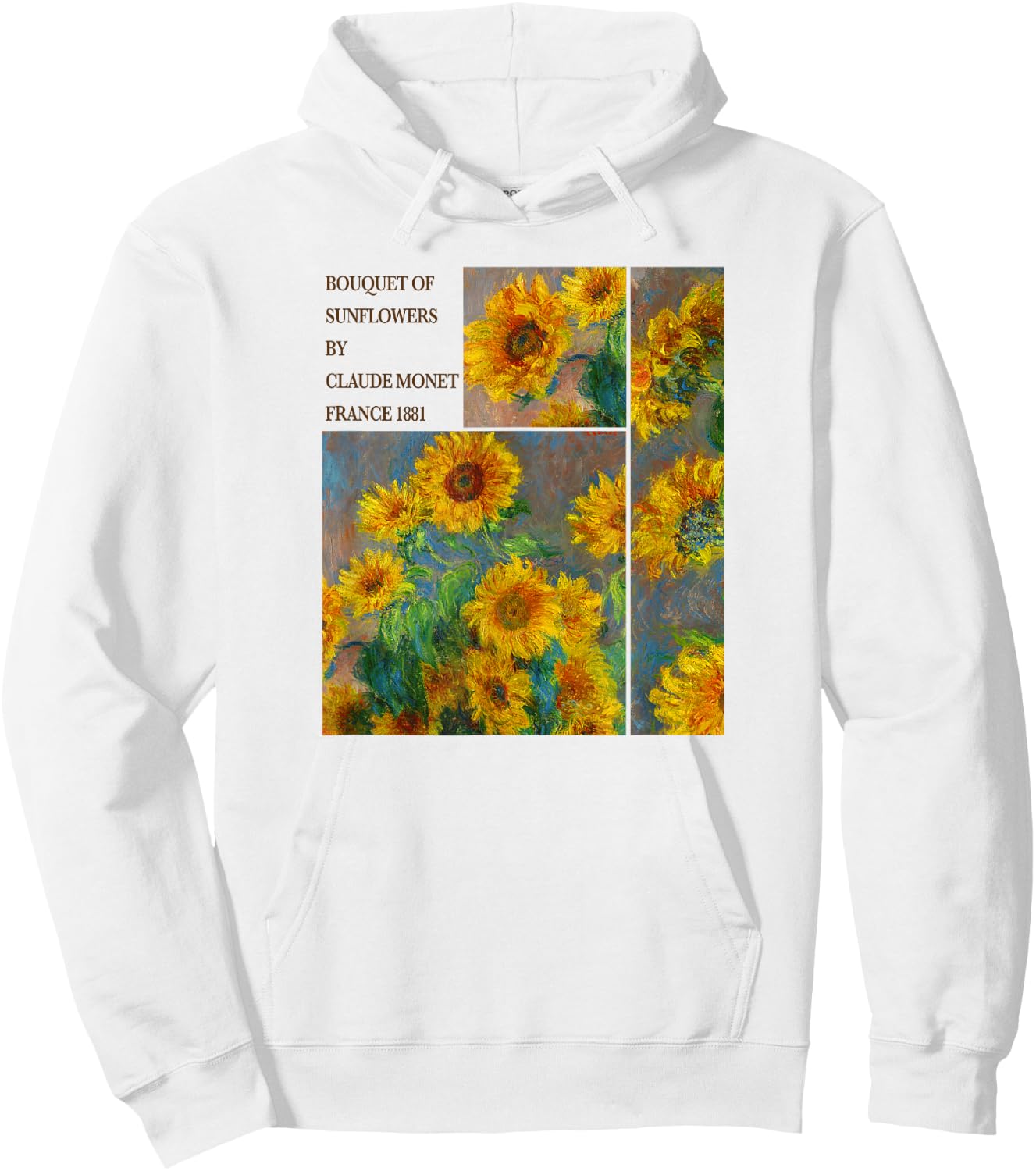 Bouquet Of Sunflowers By Claude Monet France 1881 Painting Hoodie - Hoodie | White