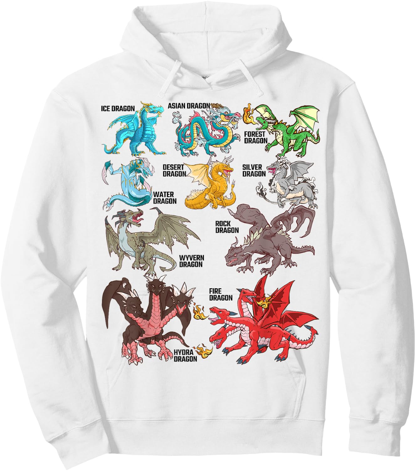Dragon Types for Dragon Lovers the Dragon Type Hoodie - Hoodie | White