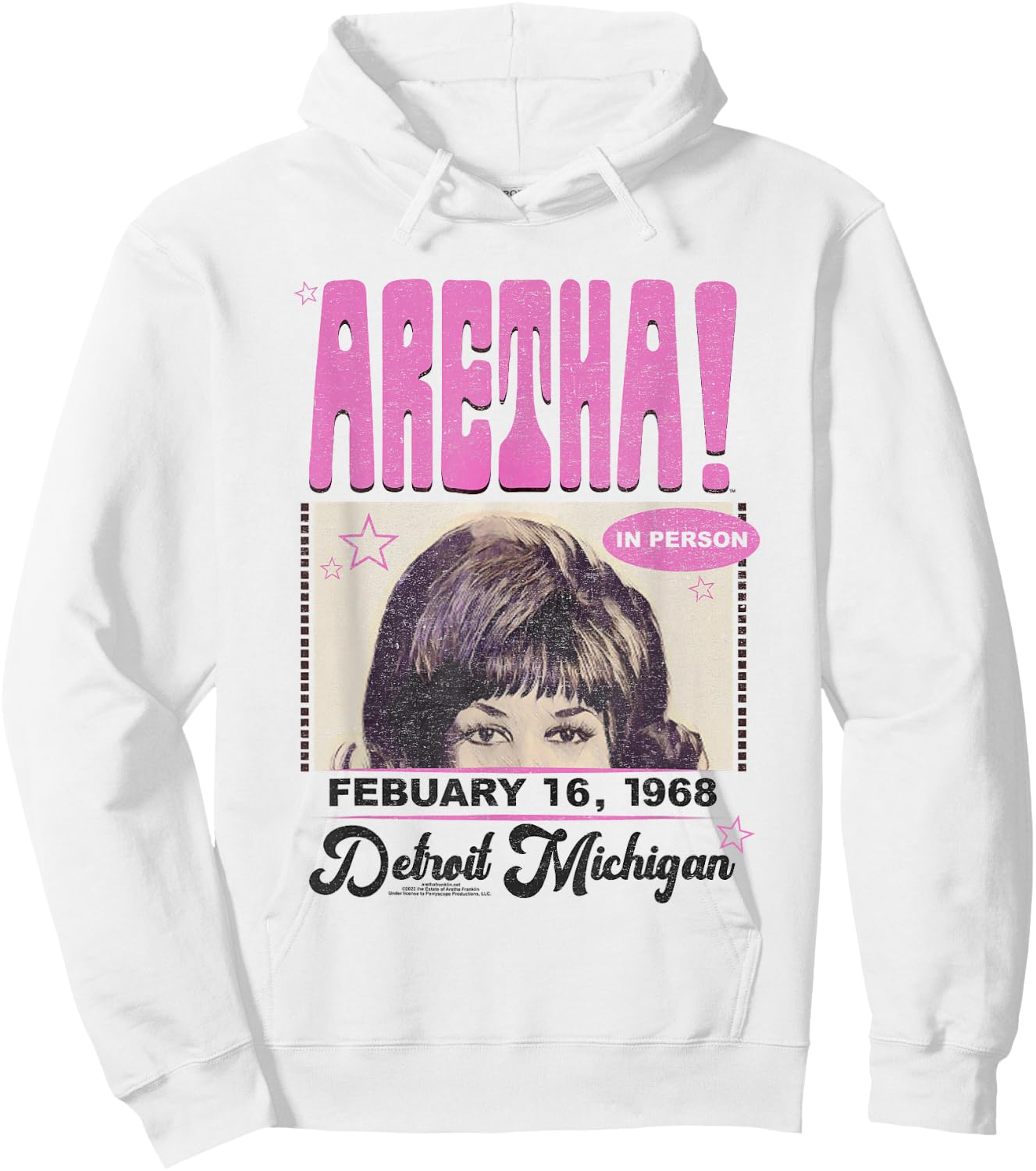 Aretha Franklin DETROIT Hoodie - Hoodie | White