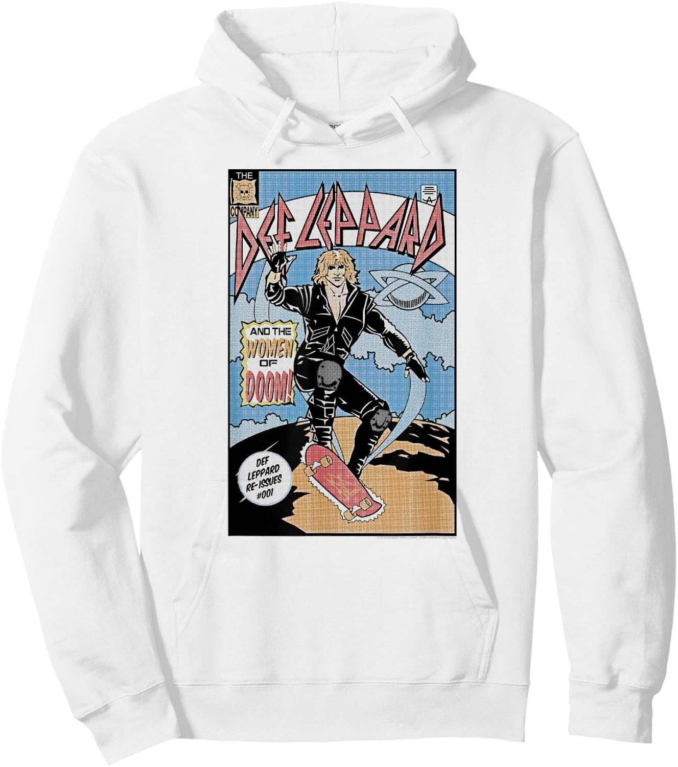 Def Leppard - Comic Hoodie - Hoodie | White