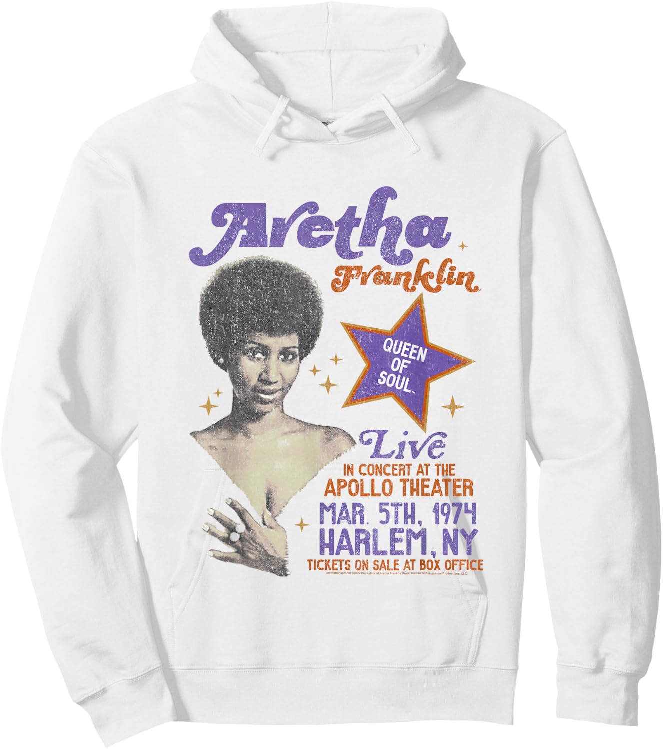 Aretha Franklin Harlem Hoodie - Hoodie | White