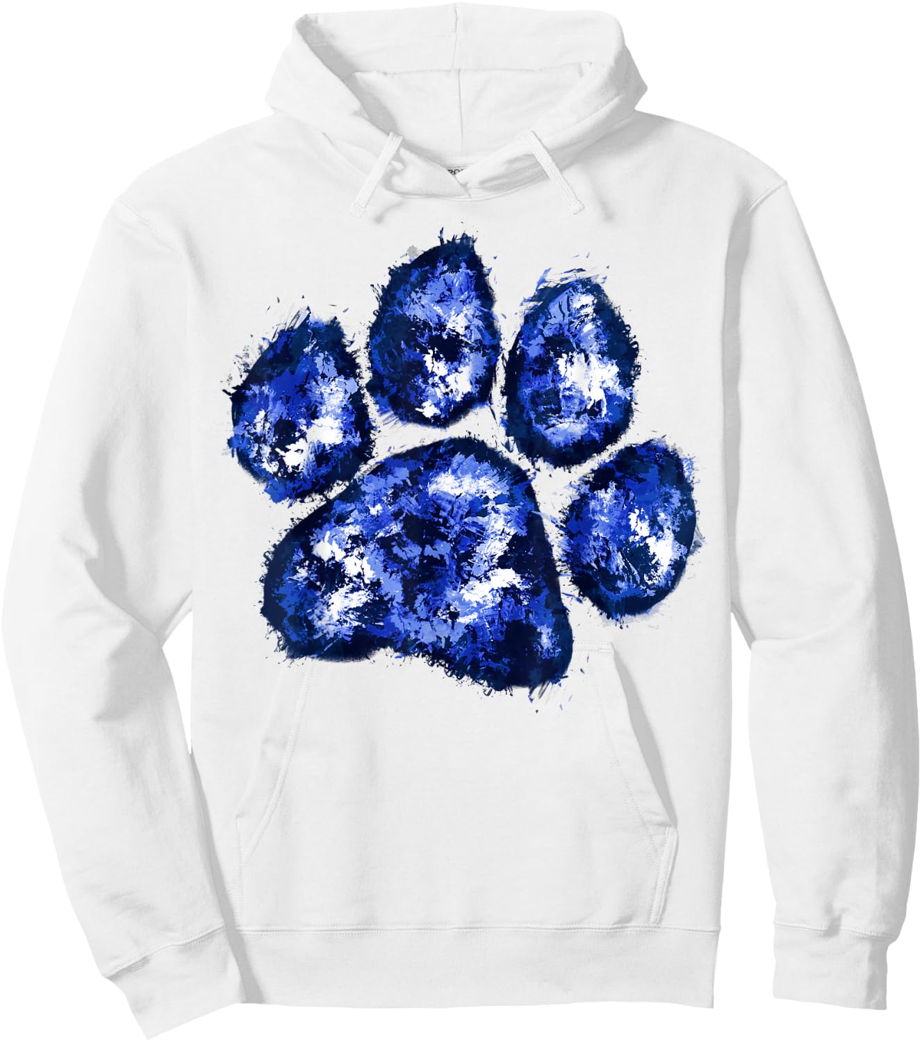 Wildcats Paw Print Blue Wildcats Wild Cat Animal Sports Hoodie - Hoodie | White