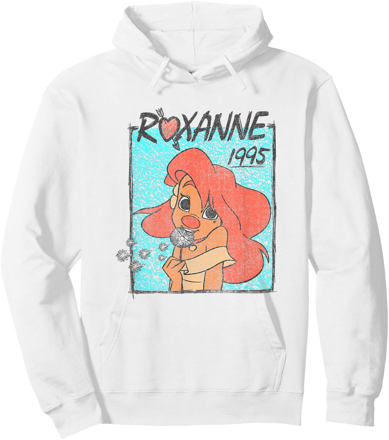 Disney A Goofy Movie 1995 Roxanne Dandelions Retro Portrait Hoodie - Hoodie | White