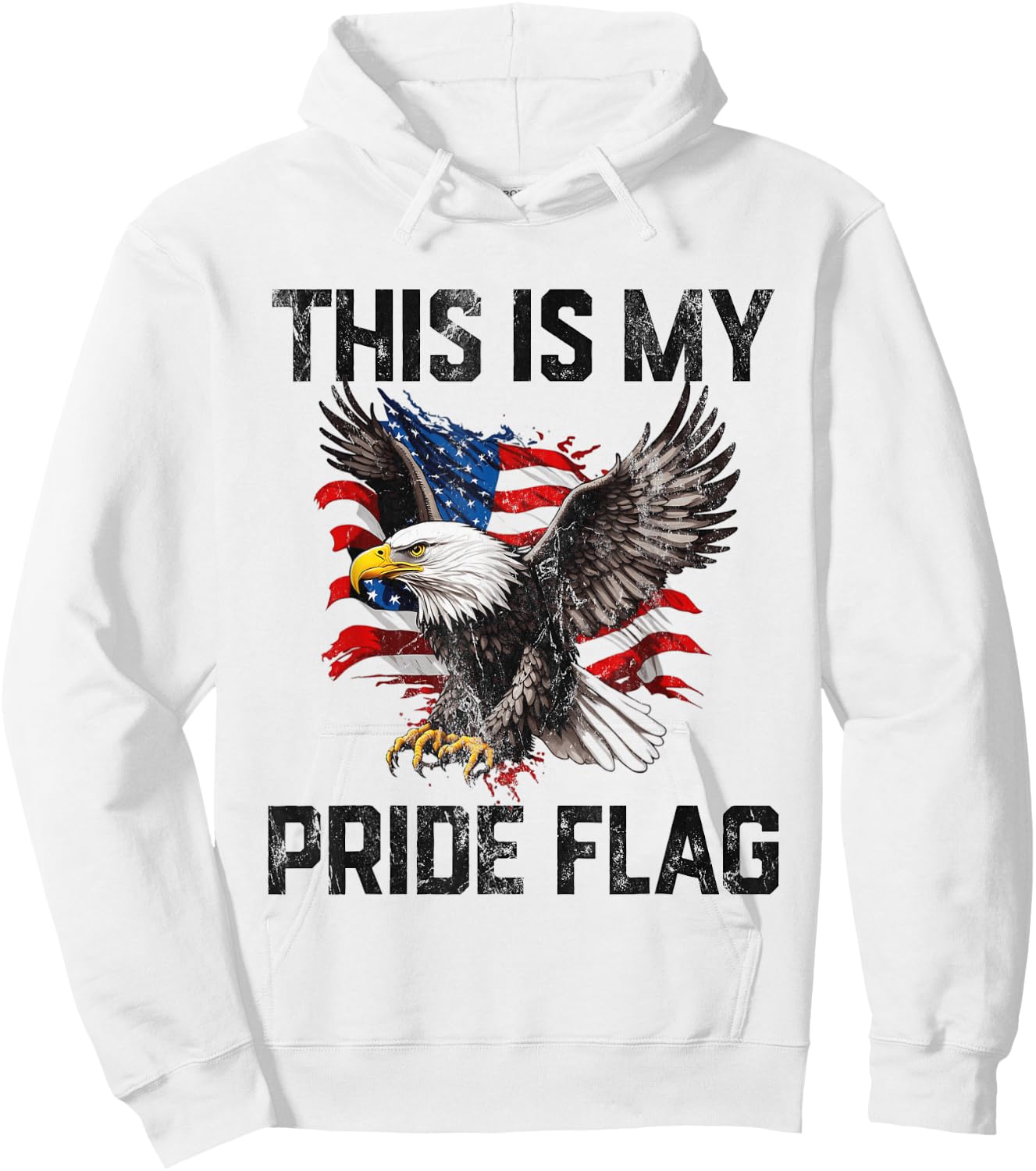 This Is My Pride Flag USA American 4th of July Patriotic Hoodie - Hoodie | White