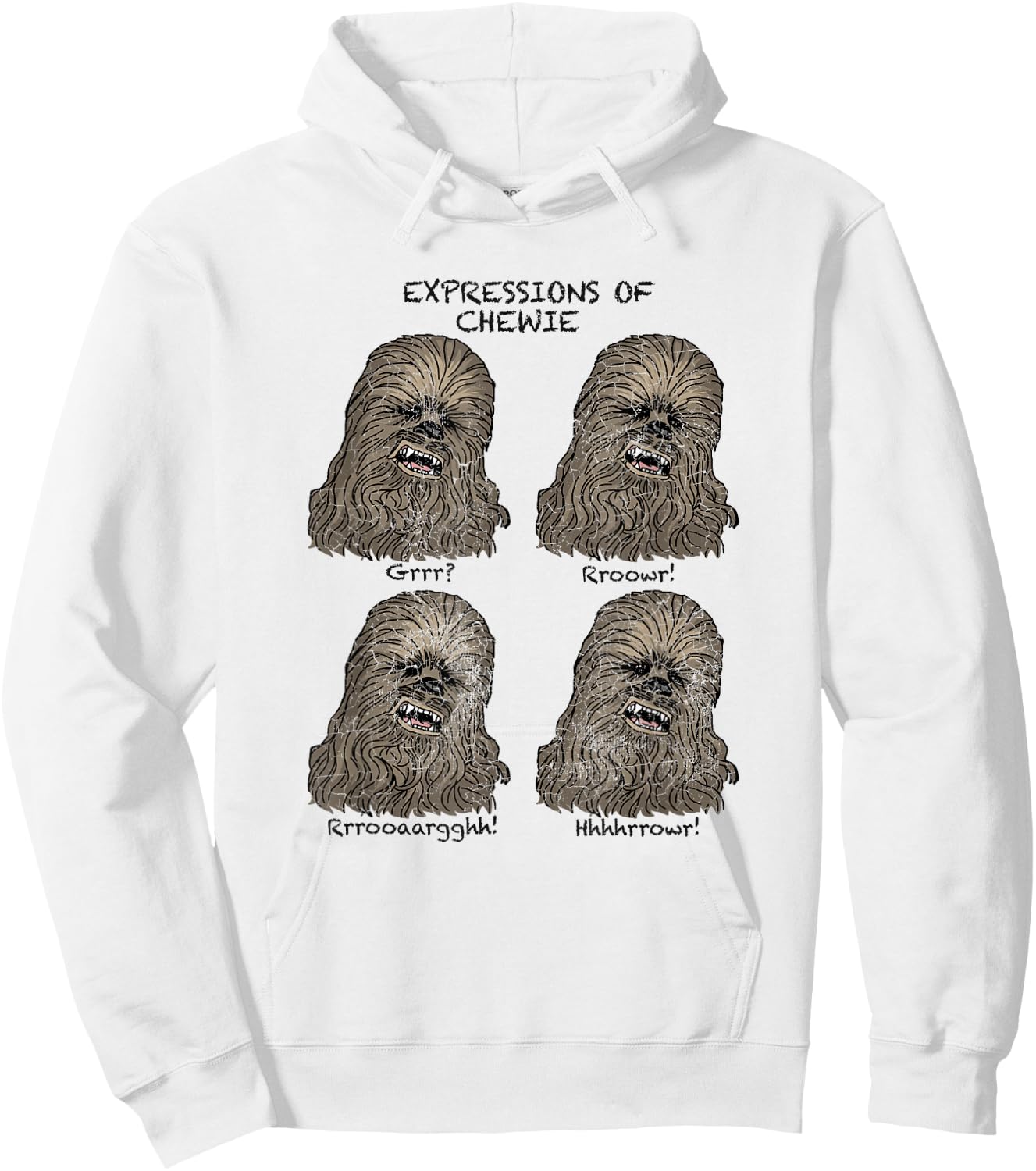 Star Wars Chewbacca Expressions Of Chewie Wookie Faces Hoodie - Hoodie | White