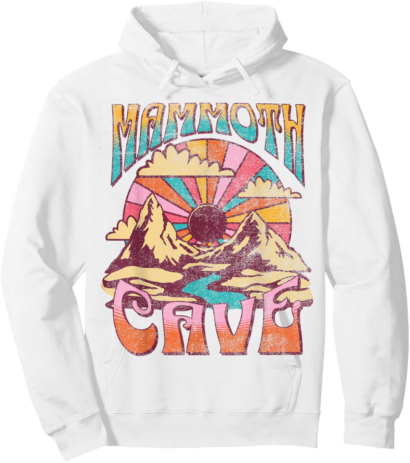 Mammoth Cave Kentucky Nature Hiking Mountains Outdoors Retro Hoodie - Hoodie | White