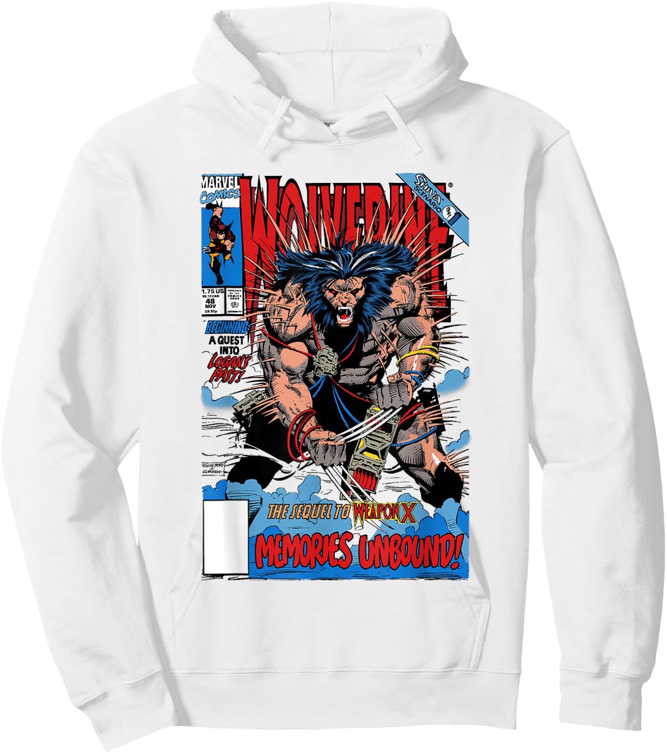 Marvel X-Men The Sequel To Weapon X Memories Unbound! Cover Hoodie - Hoodie | White