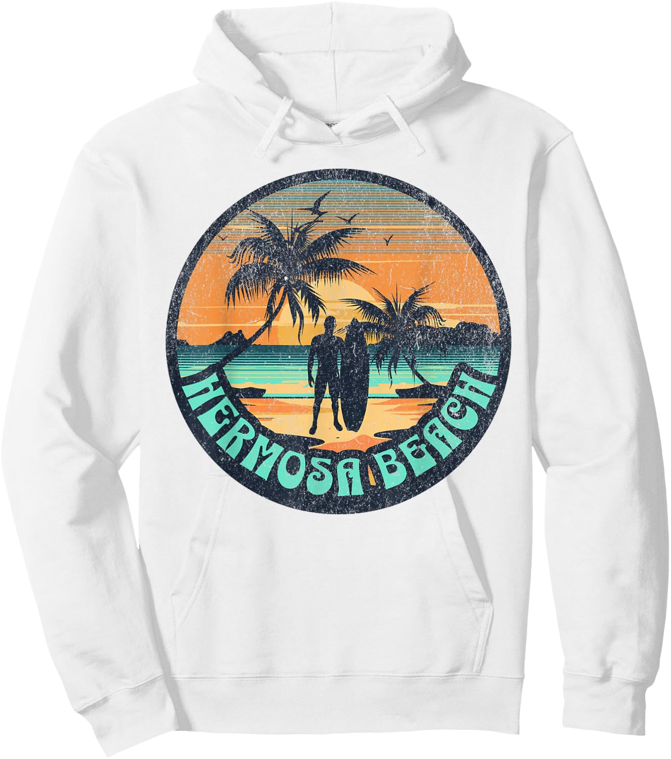 Hermosa Beach Women Kids Hoodie - Hoodie | White