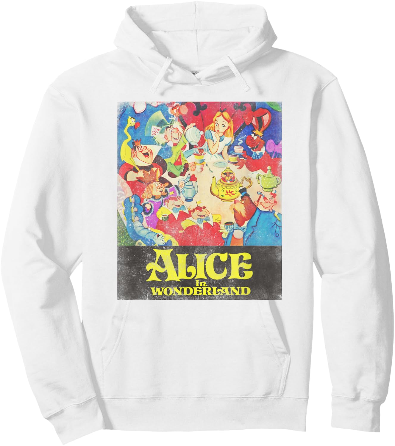 Disney Alice in Wonderland Group Vintage Tea Party Hoodie - Hoodie | White