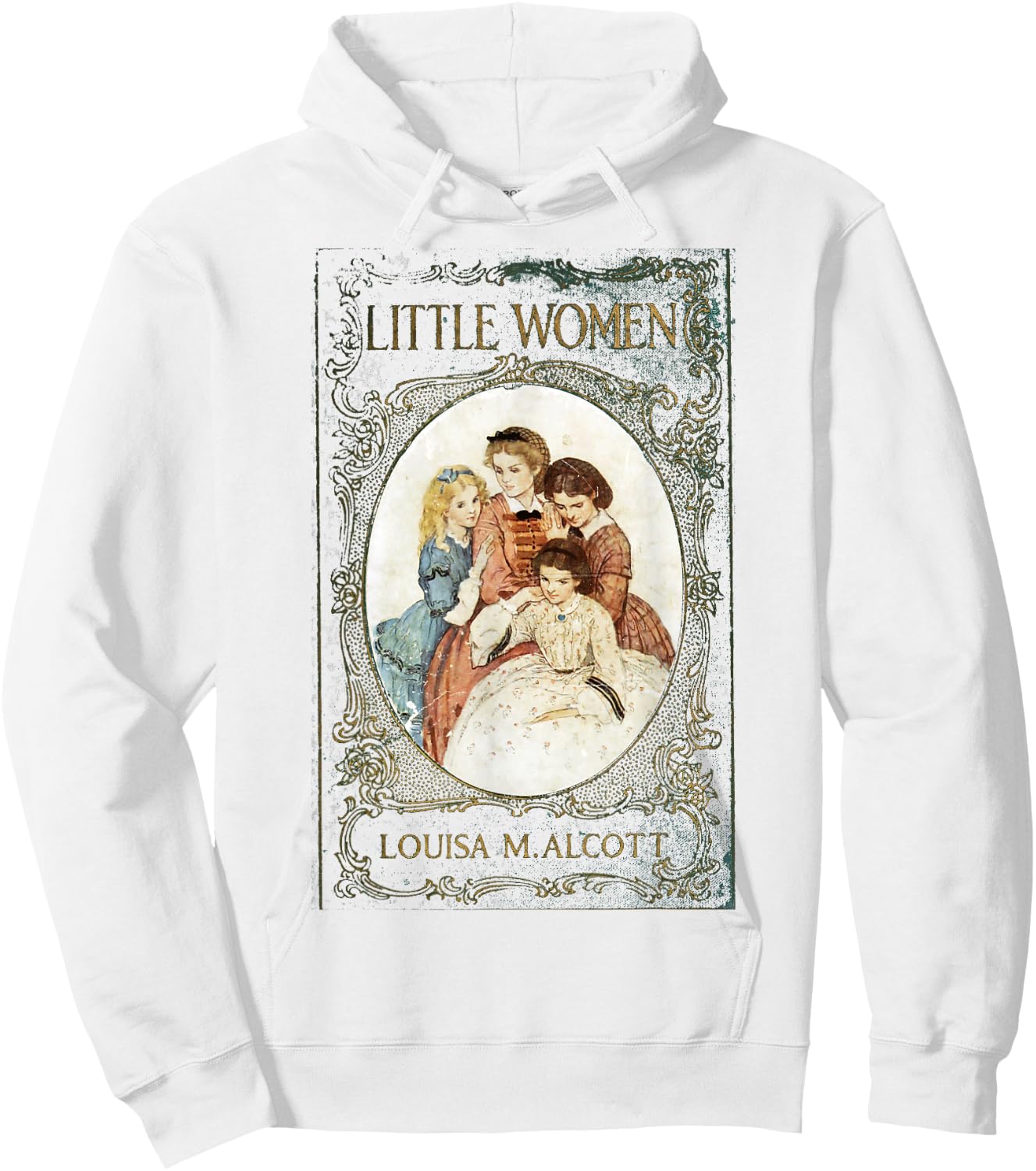 Little Women Louisa May Alcott Vintage Book Cover Hoodie - Hoodie | White