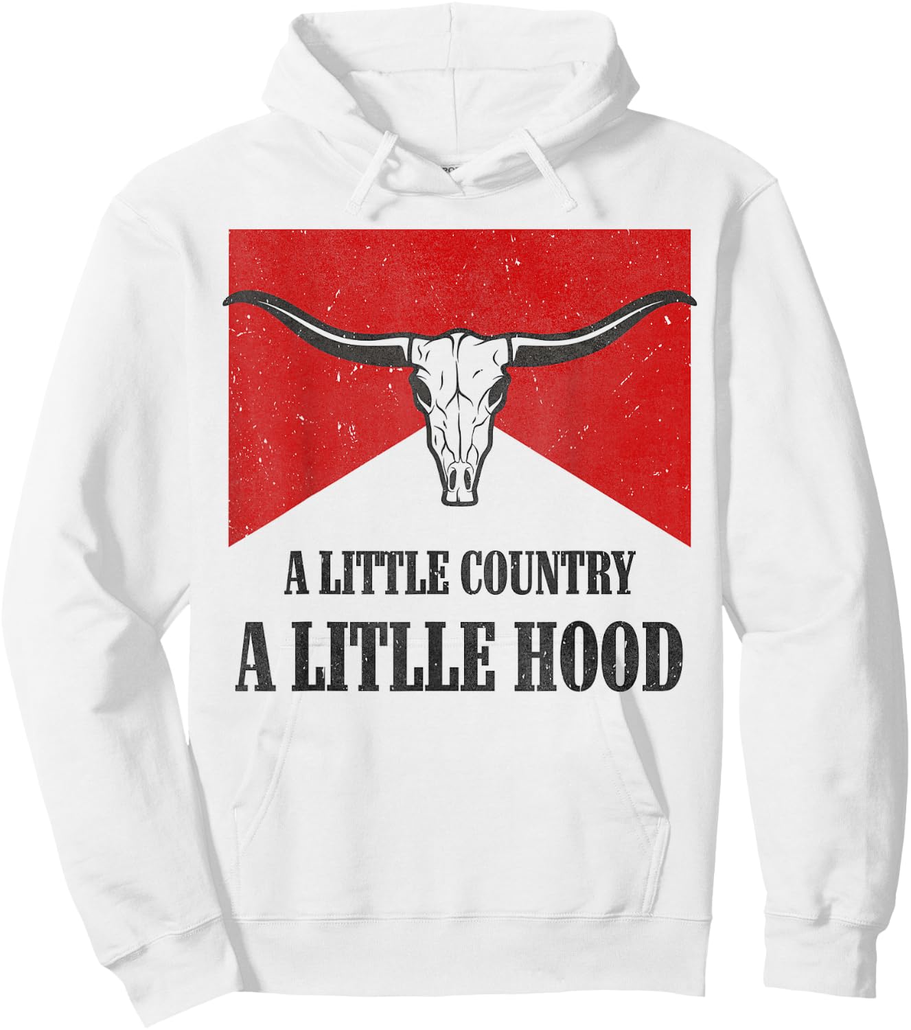 A Little Country A litlle Hood Vintage Western Rodeo Country Hoodie - Hoodie | White