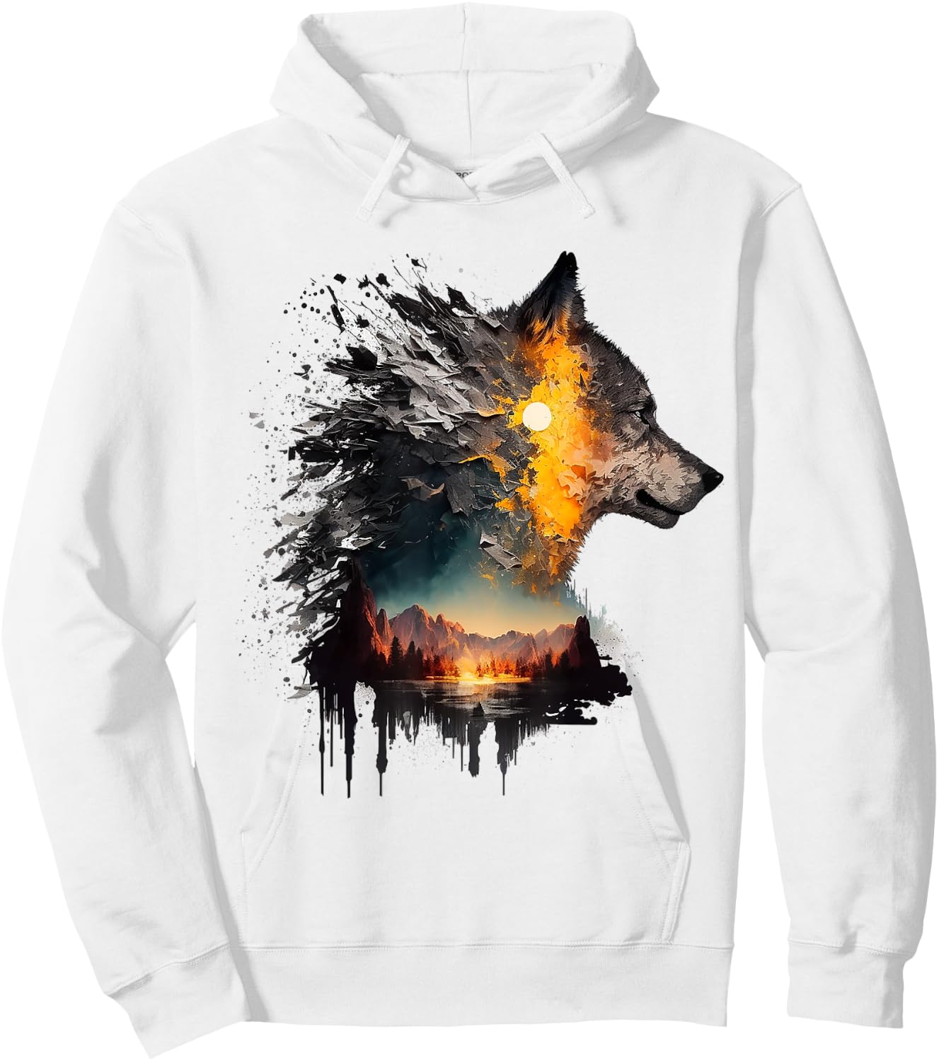 Wolf animal lovers, animal wolf Hoodie - Hoodie | White