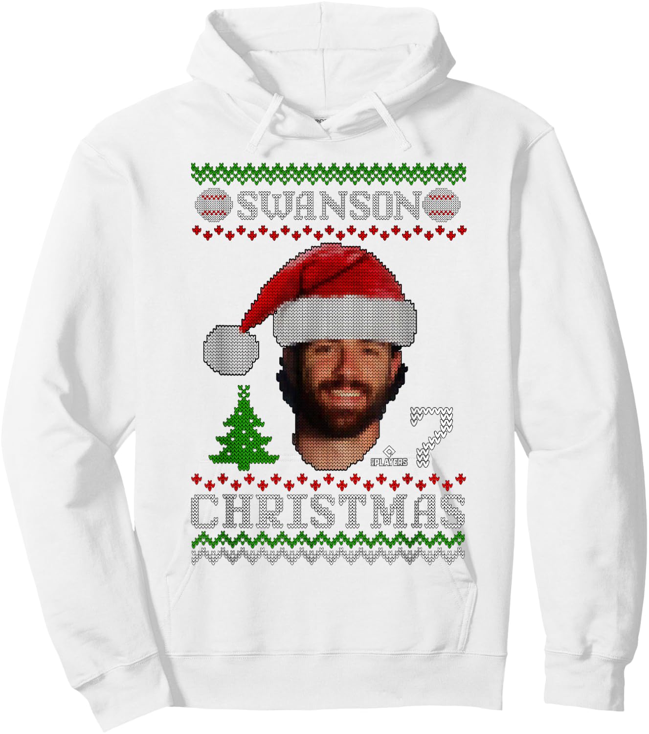 Dansby Swanson Chicago Baseball Christmas Sweater MLBPA Hoodie - Hoodie | White