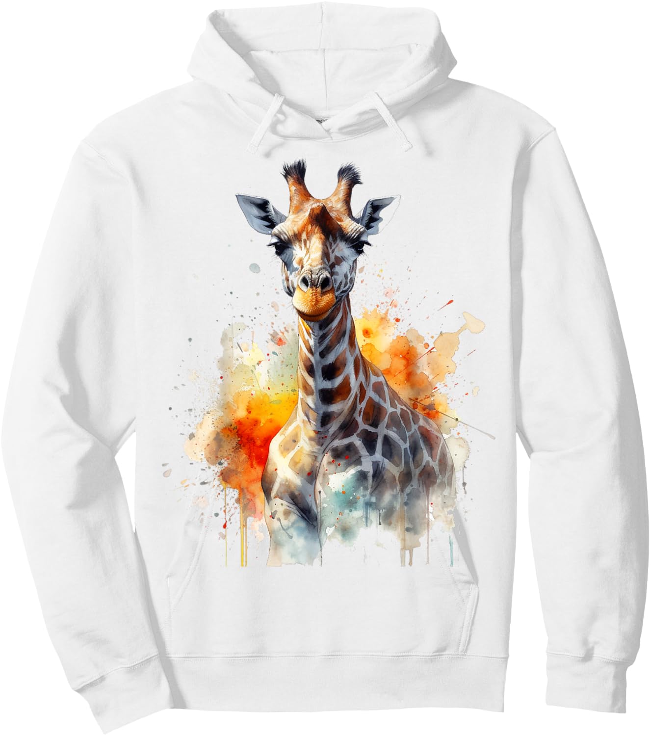 Giraffe Art Animal Artwork Zoo Giraffe Hoodie - Hoodie | White