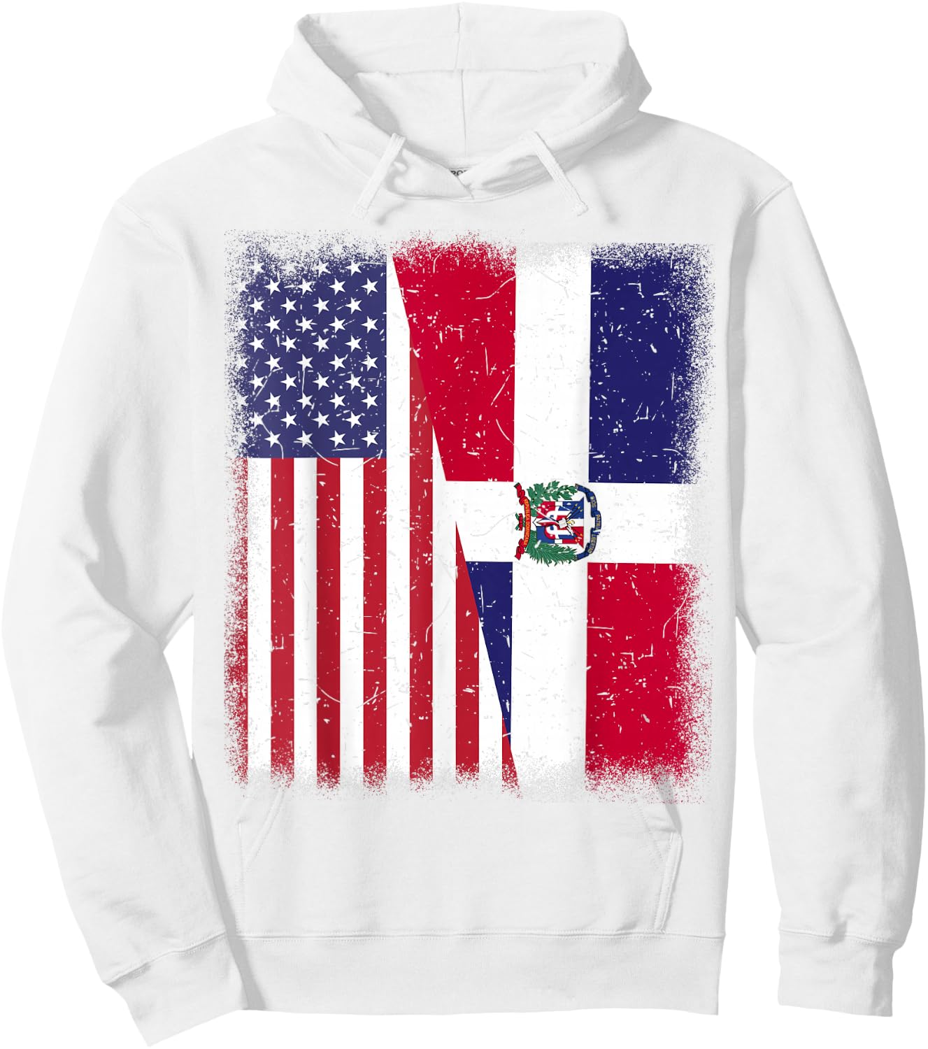 Dominican Republic American Flag Men Women Hispanic Heritage Hoodie - Hoodie | White