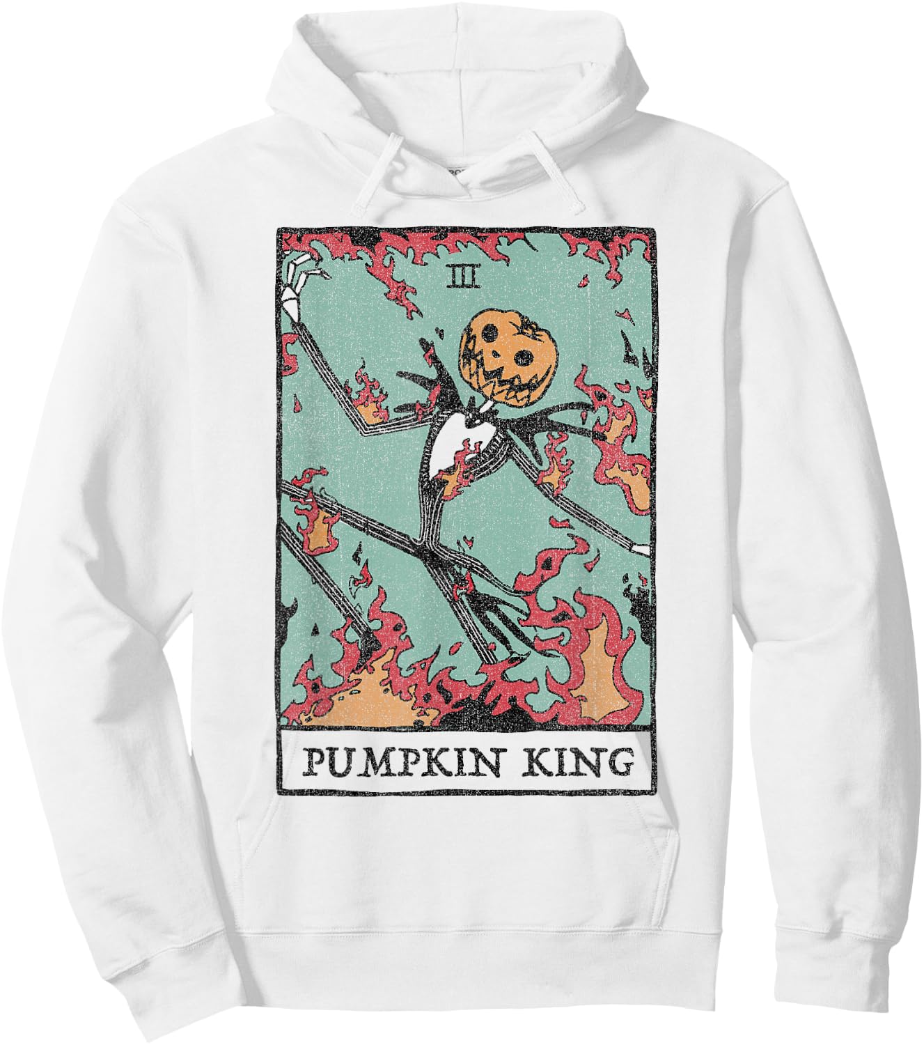 Disney The Nightmare Before Christmas Pumpkin King Tarot Hoodie - Hoodie | White