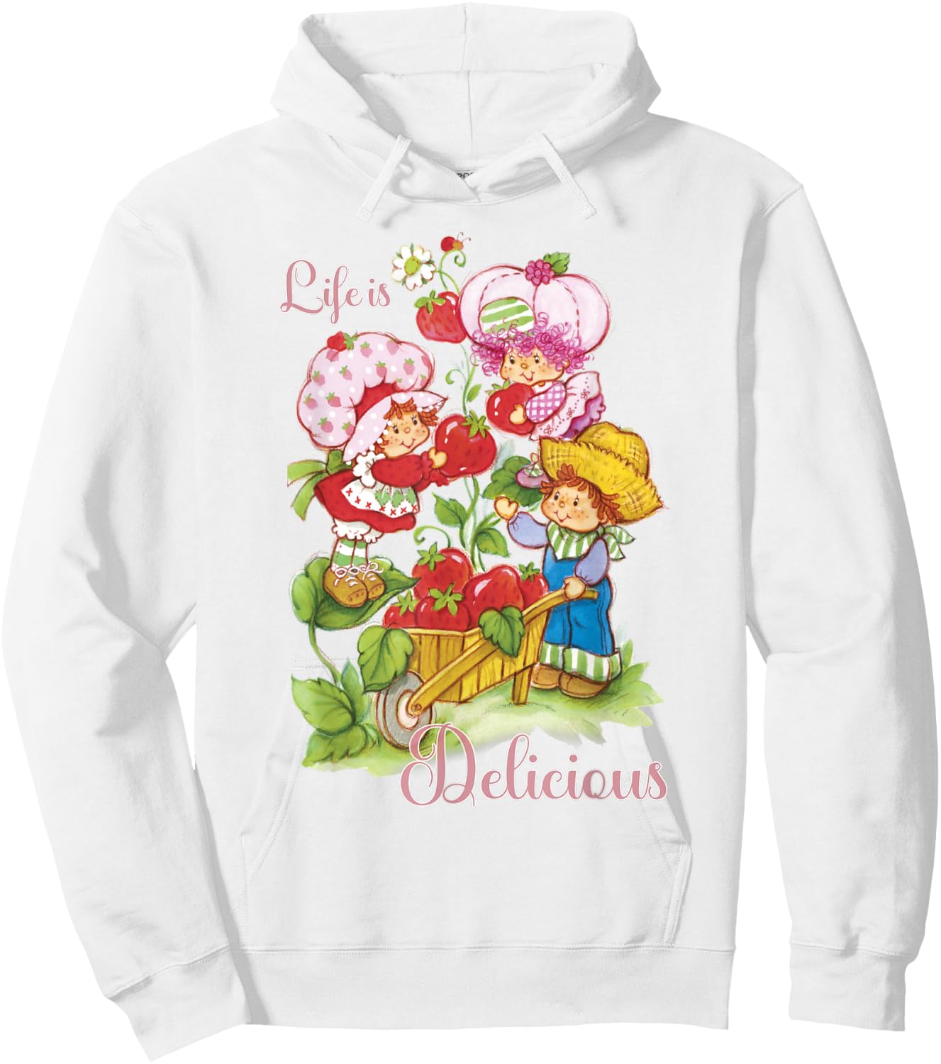 Strawberry Shortcake Group Life Is Delicious Hoodie - Hoodie | White