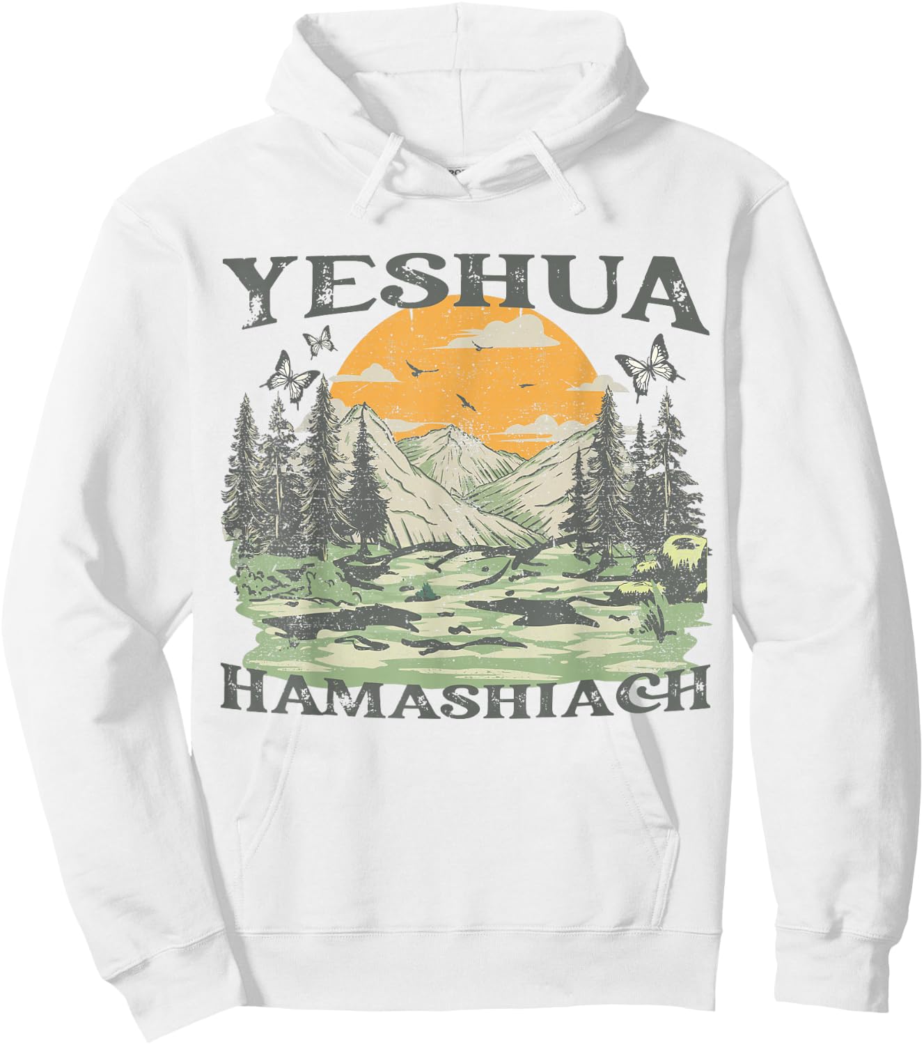 Yeshua Hamashiach Jesus Scripture Christian Bible Faith Hoodie - Hoodie | White