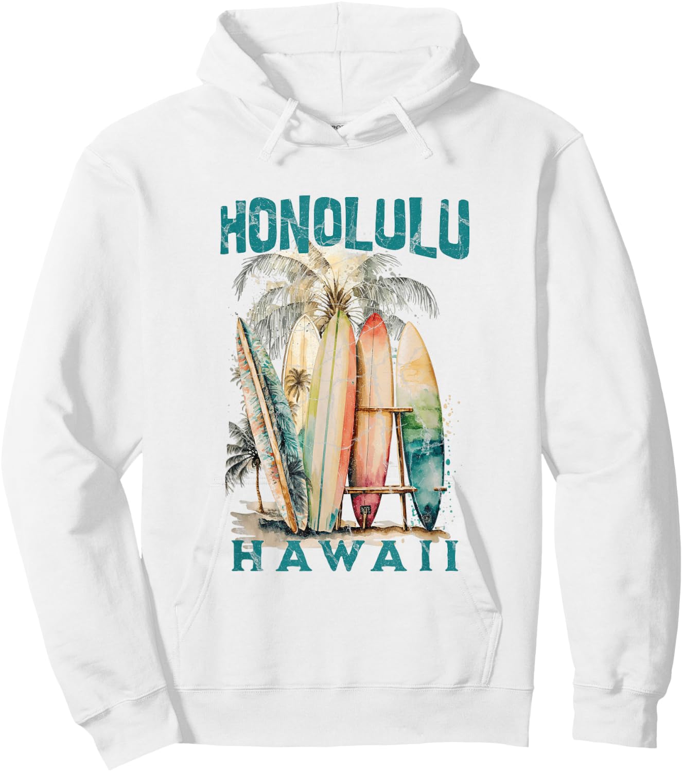 Honolulu Hawaii Hoodie - Hoodie | White