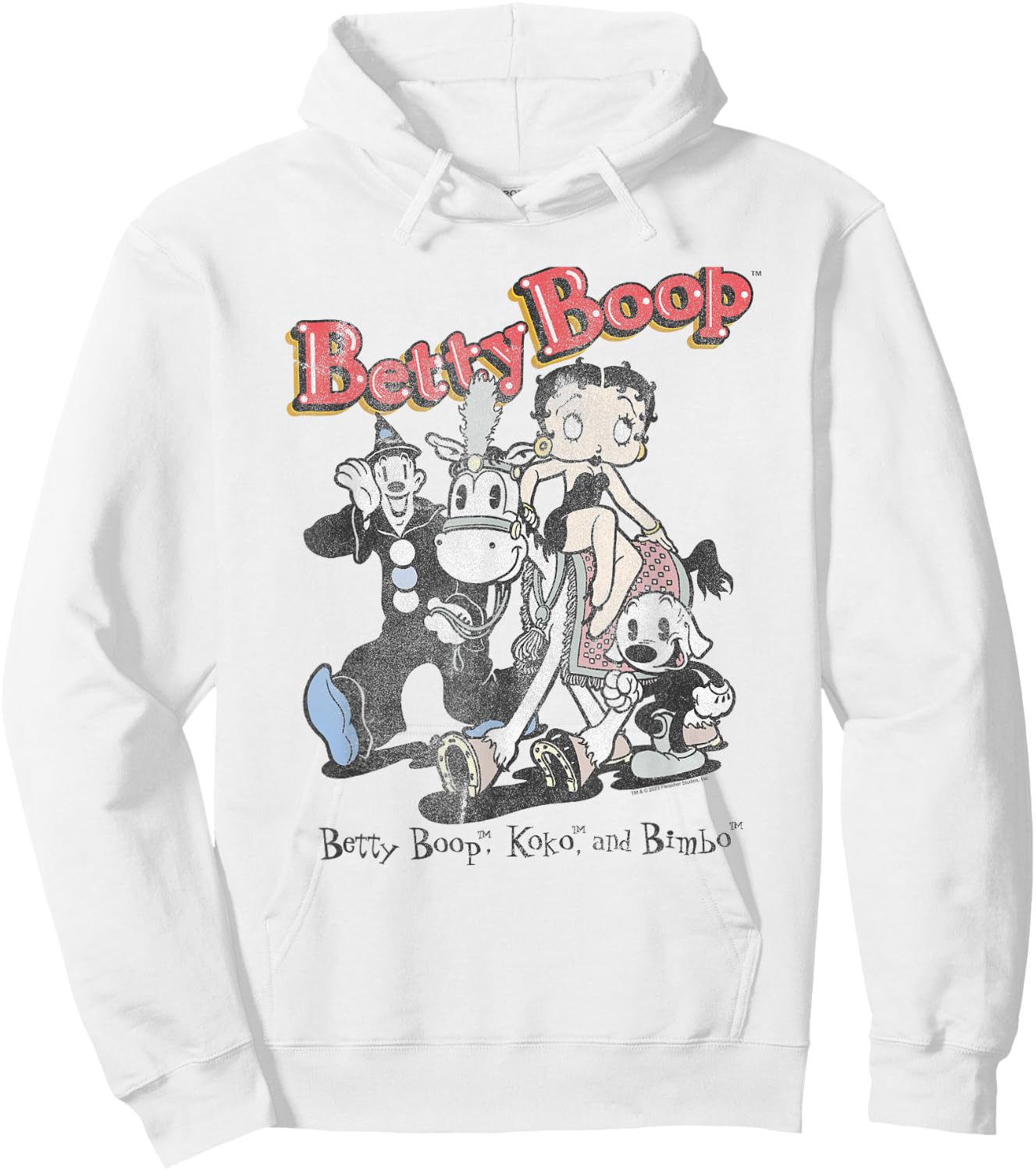 Betty Boop Vintage Betty & Friends Cute Cartoon Hoodie - Hoodie | White