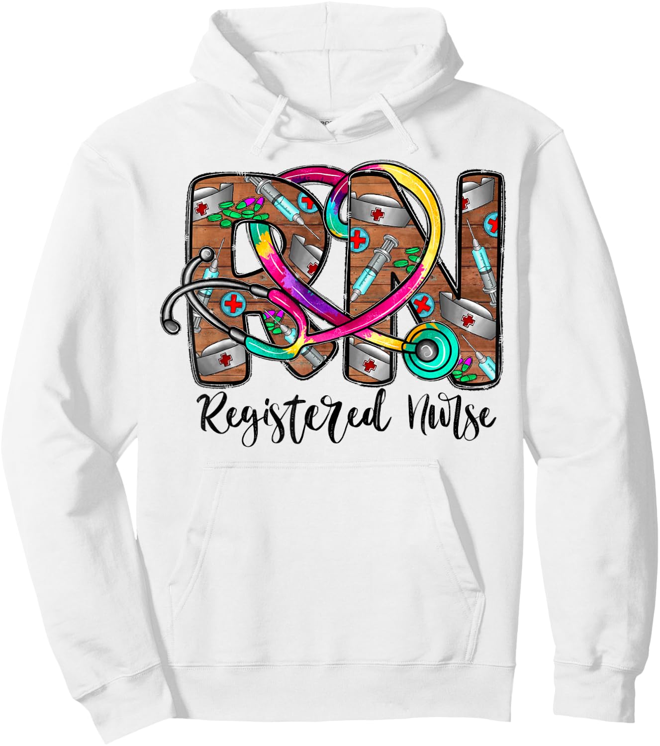 Registered Nurse Life for Rn Nurse Tie Dye Nurse's Week Hoodie - Hoodie | White