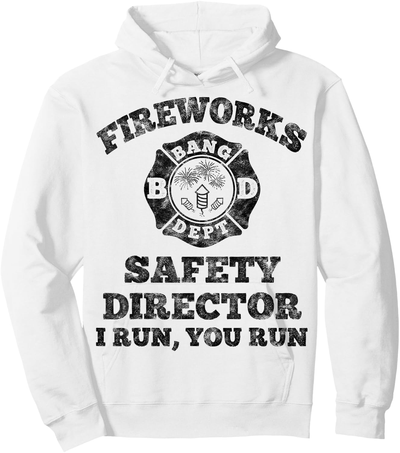 Funny Fireworks Safety Director Firefighter America Red Pyro Hoodie - Hoodie | White