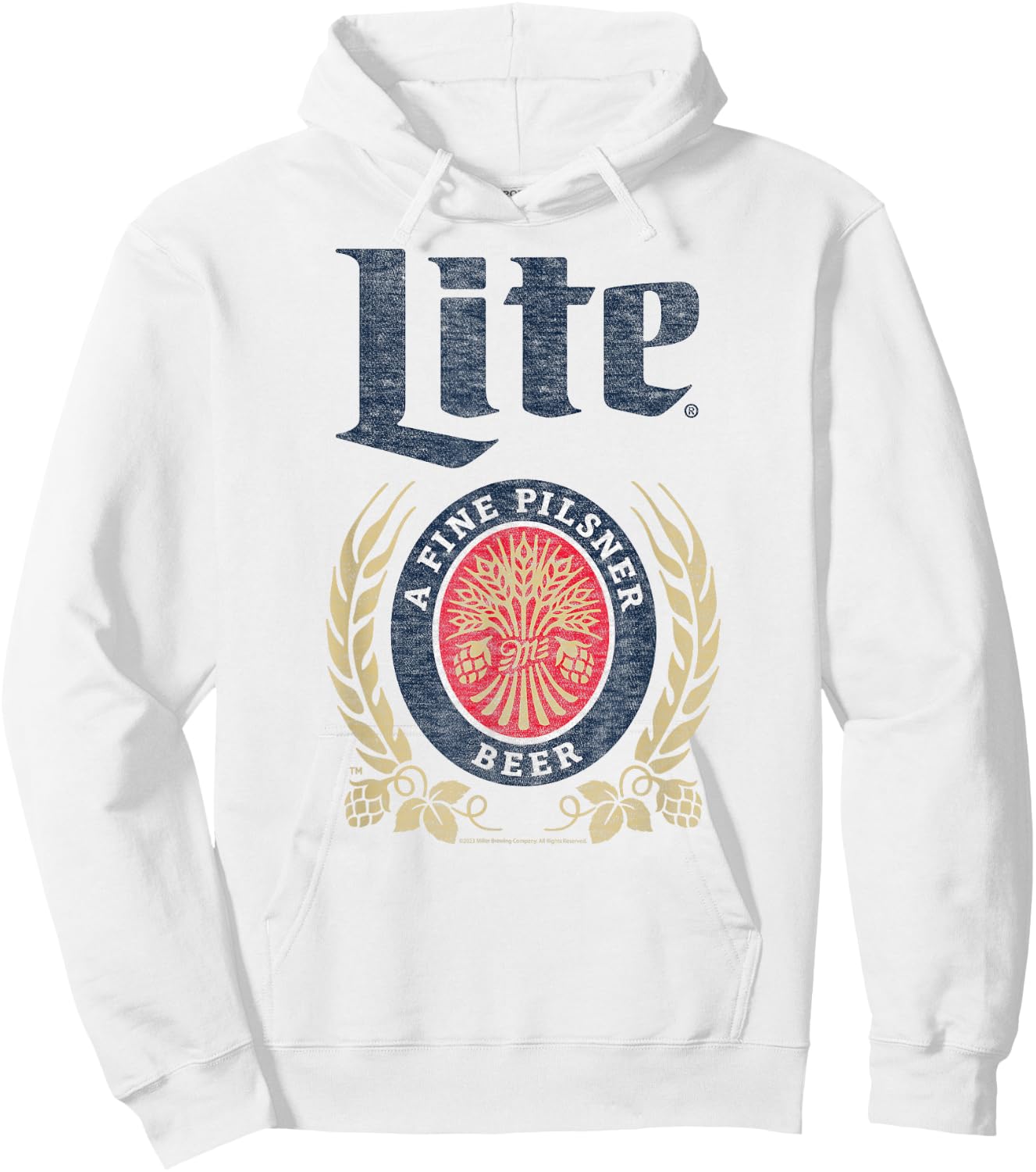 Miller Lite - Crest Logo Hoodie - Hoodie | White