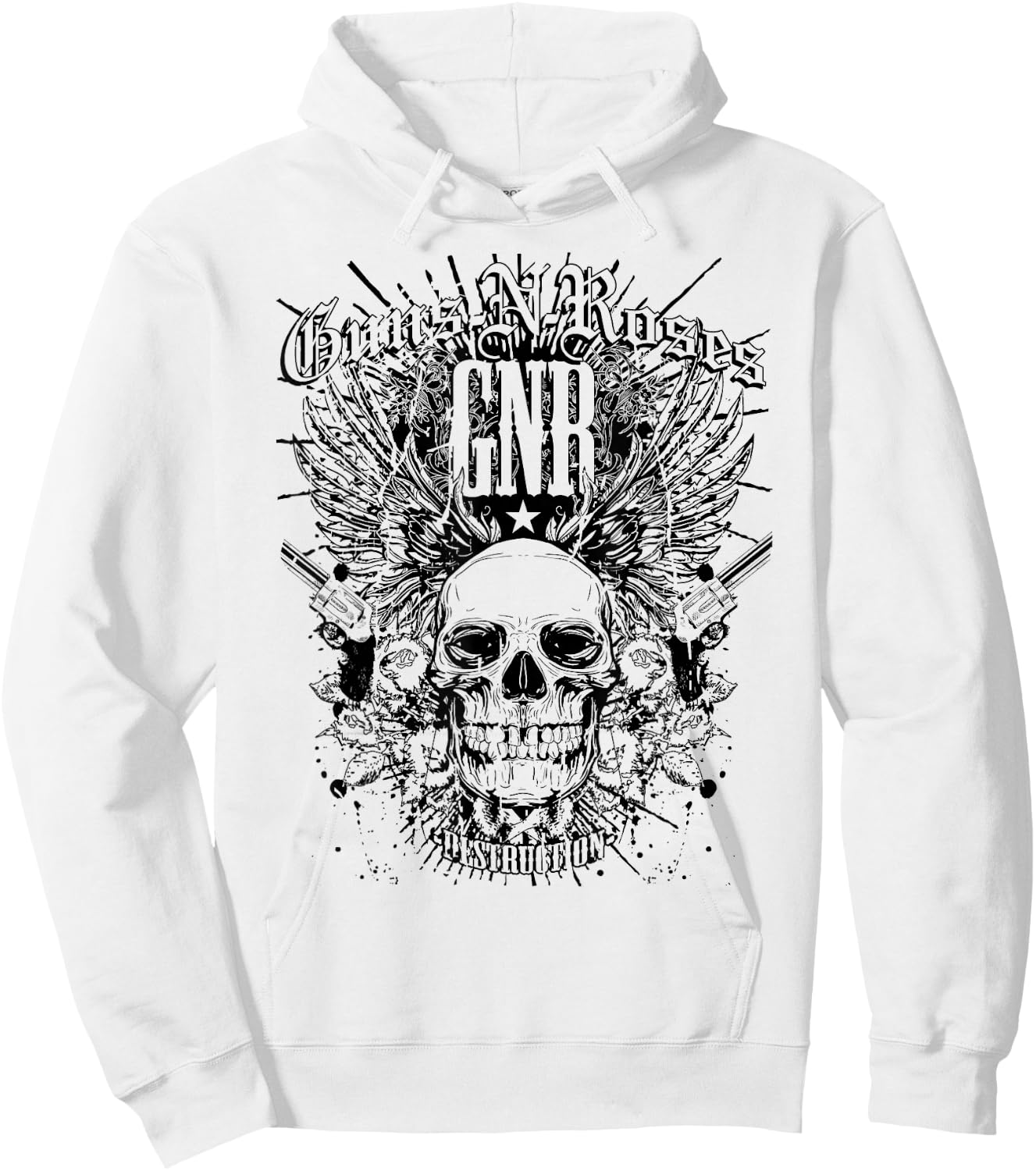 Guns N' Roses Official Destruction Hoodie - Hoodie | White