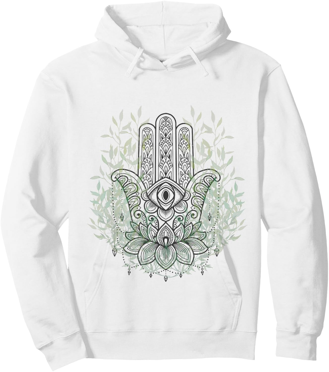 Hand of Fatima/ Hamsa /S-XXXL / Yoga/ Meditation Hoodie - Hoodie | White