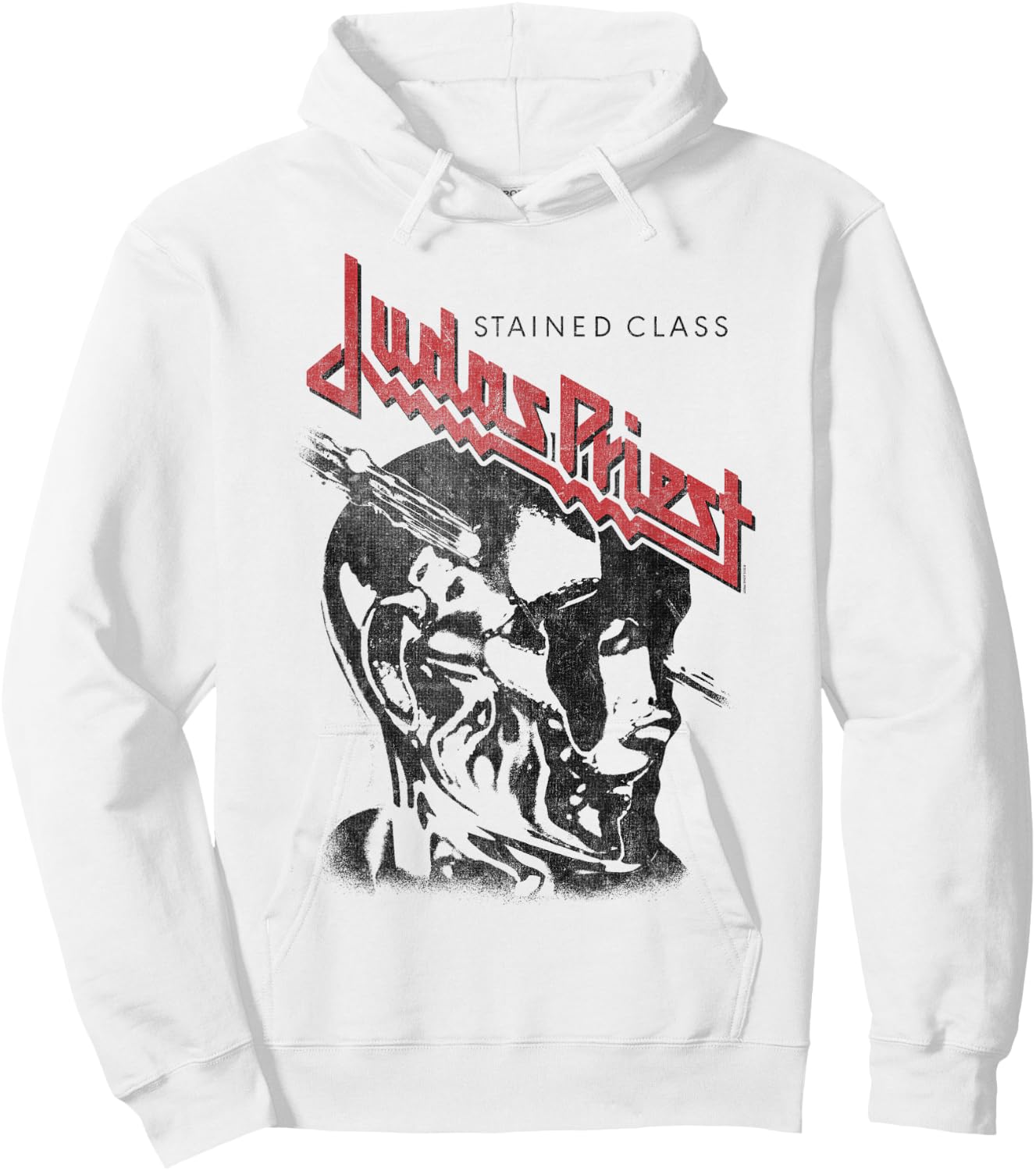 Judas Priest – Stained Class Black On White Hoodie - Hoodie | White