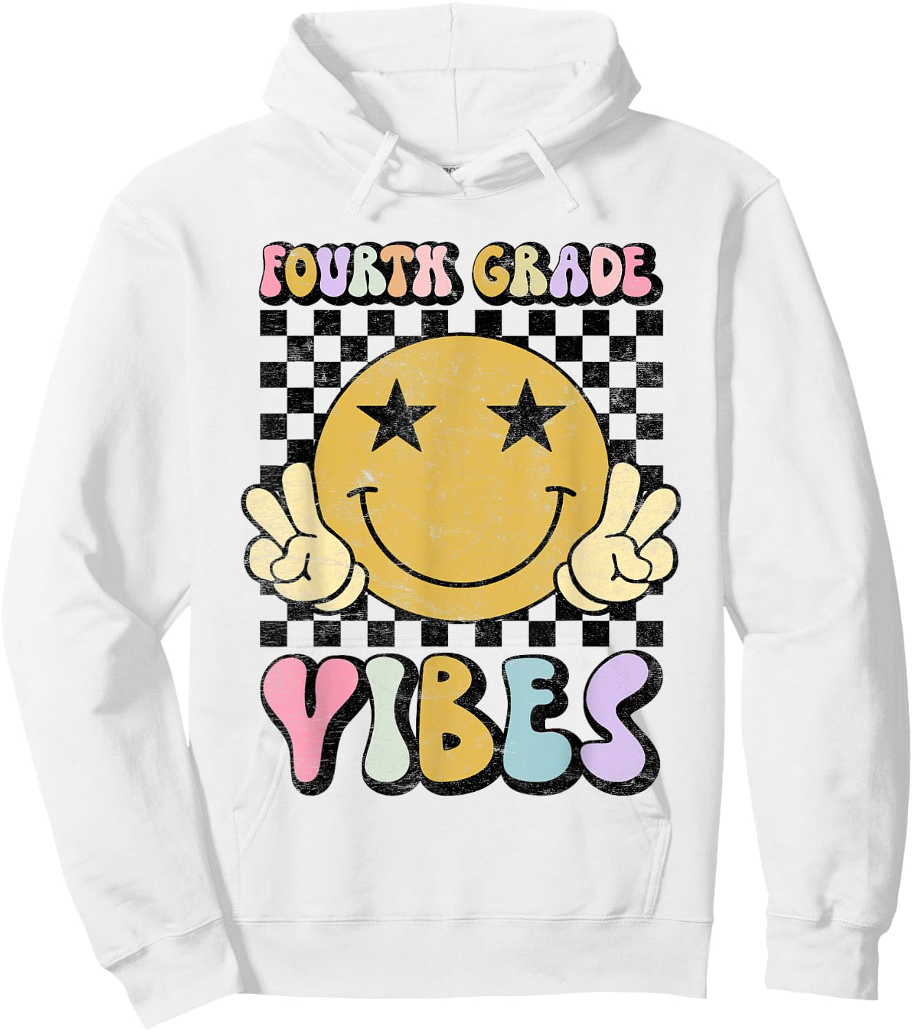 Fourth Grade Vibes 4th Grade Back to School Teacher Student Hoodie - Hoodie | White