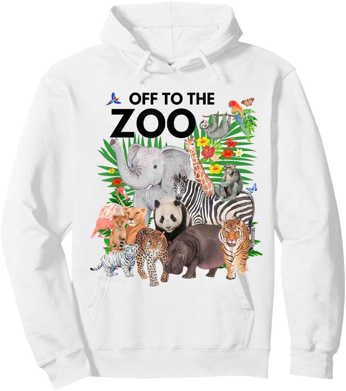 Zoo Animals Safari Party A Day At The Zoo Safari Zoo Trip Hoodie - Hoodie | White