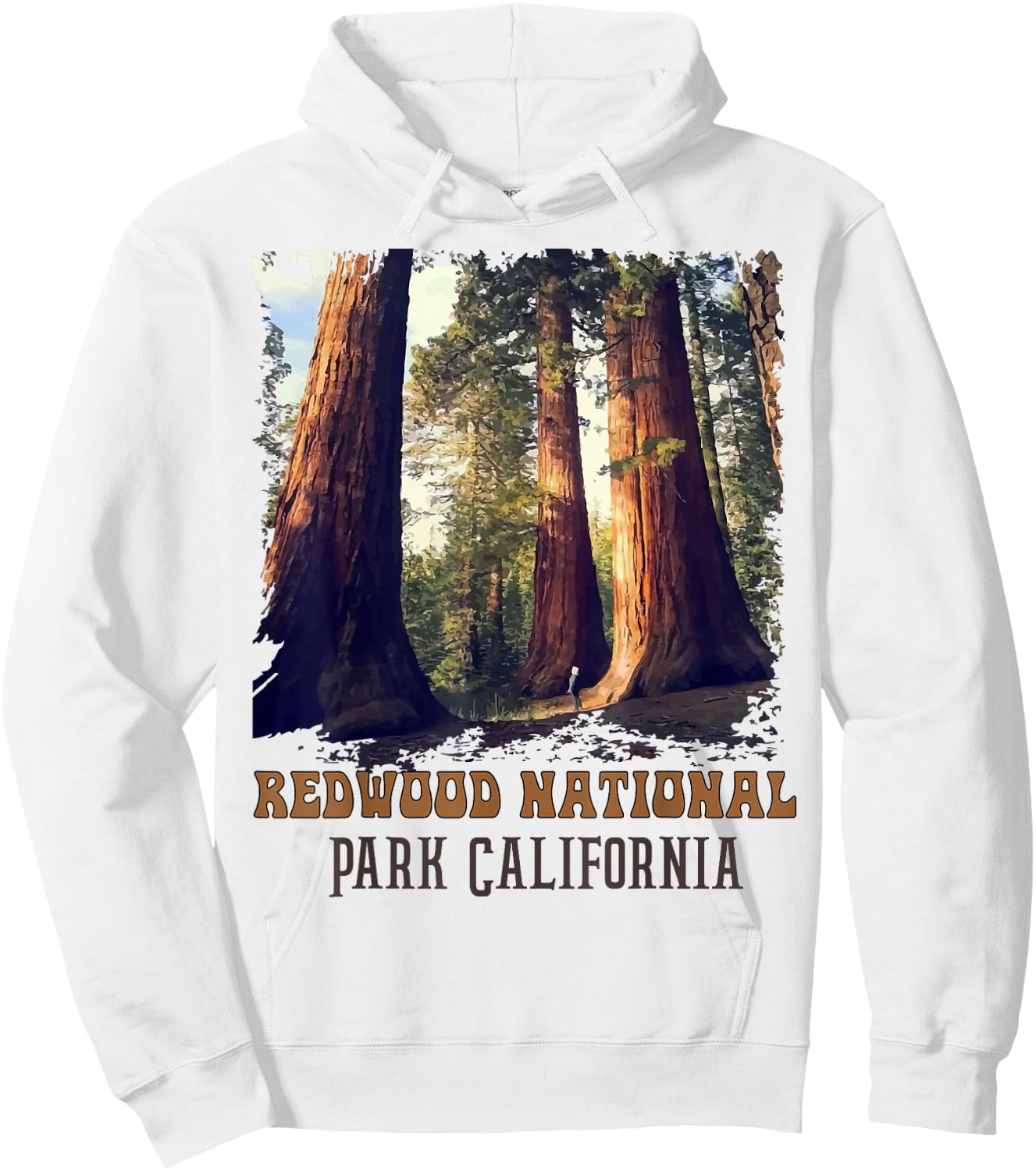 Redwoods Humboldt State Park Redwoods California Hoodie - Hoodie | White