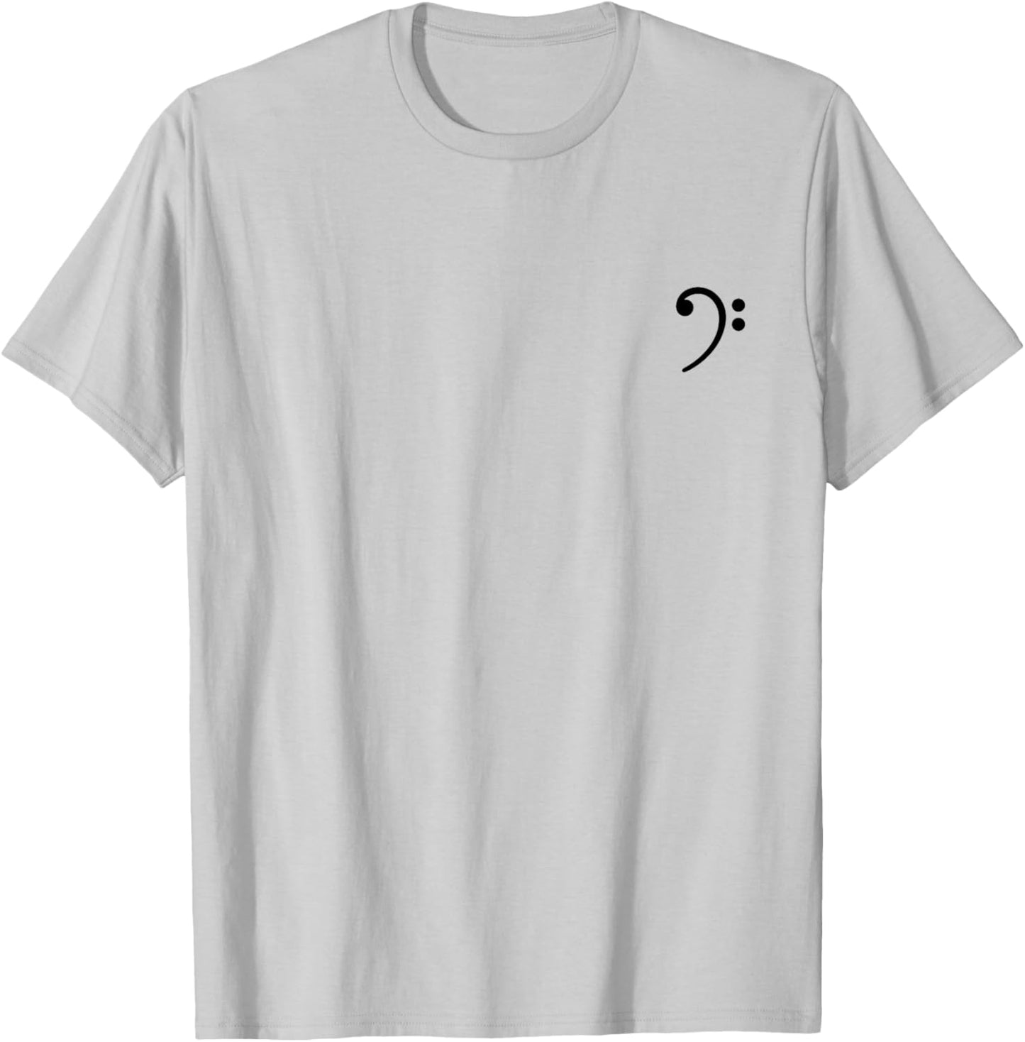 Black Bass Clef, Music, Violin Clef, Music Note Sheet Music T-Shirt - T-Shirt | Ash