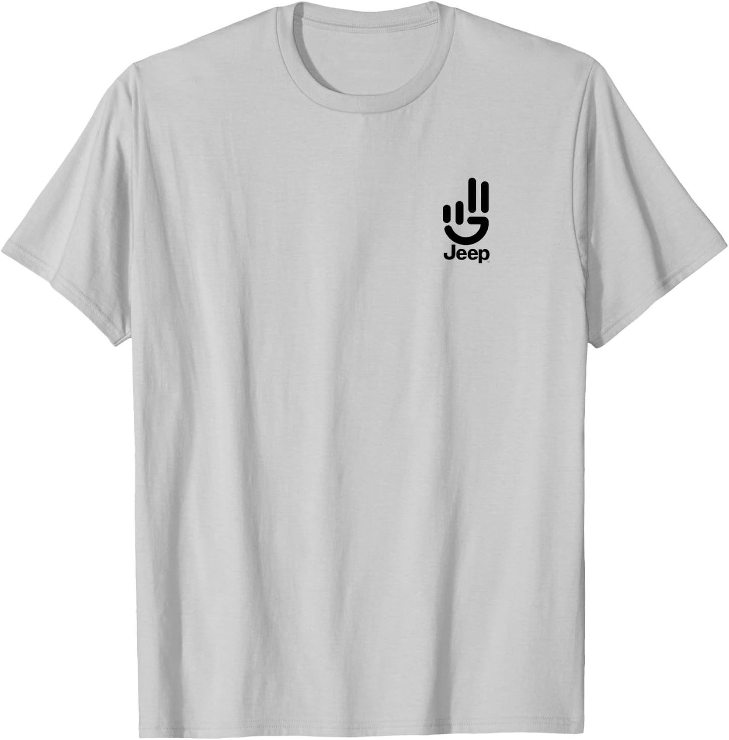 Jeep Wave Peace Sign - Officially Licensed T-Shirt - T-Shirt | Ash