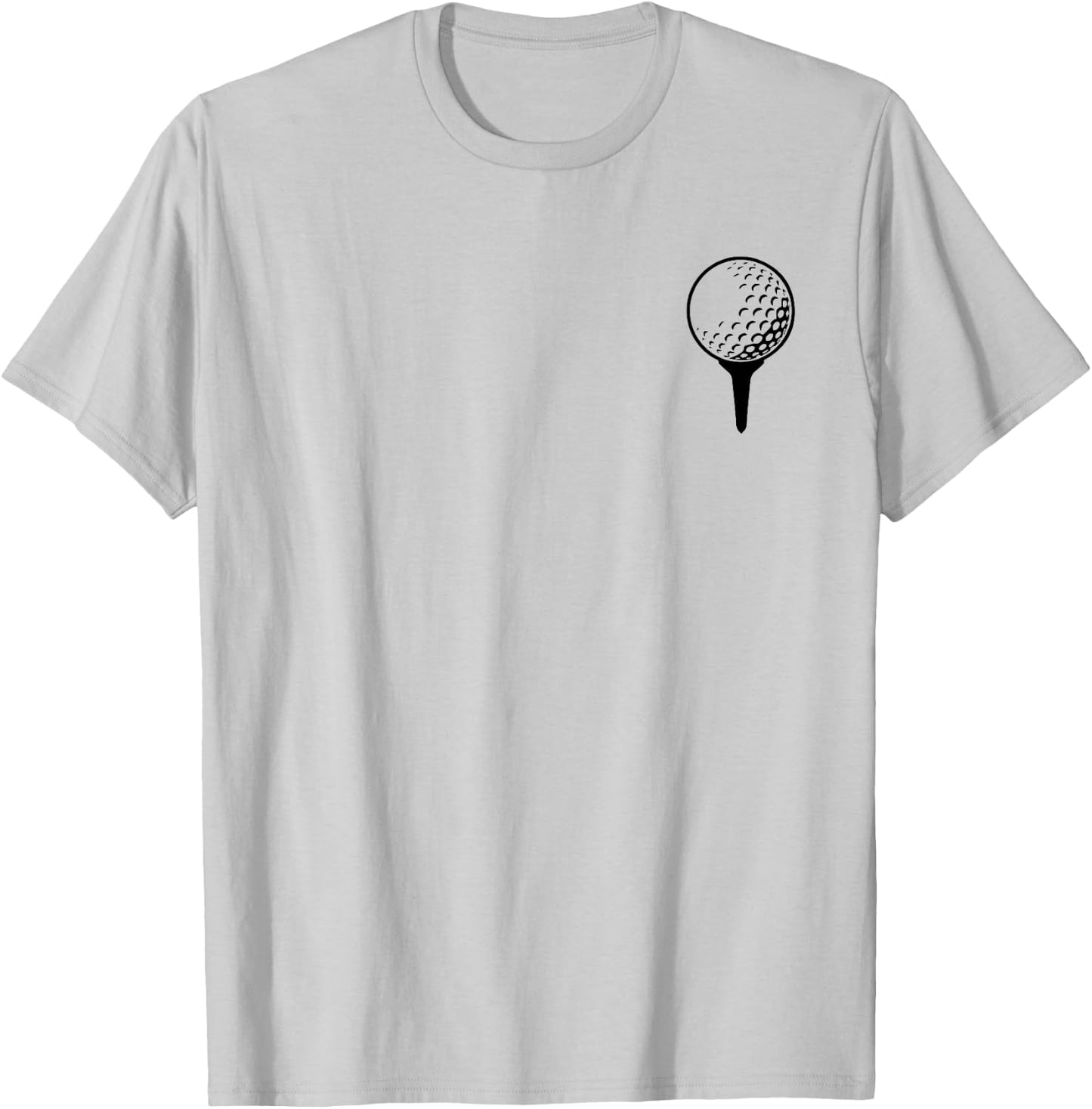 Golf Ball On T-Shirt - T-Shirt | Ash