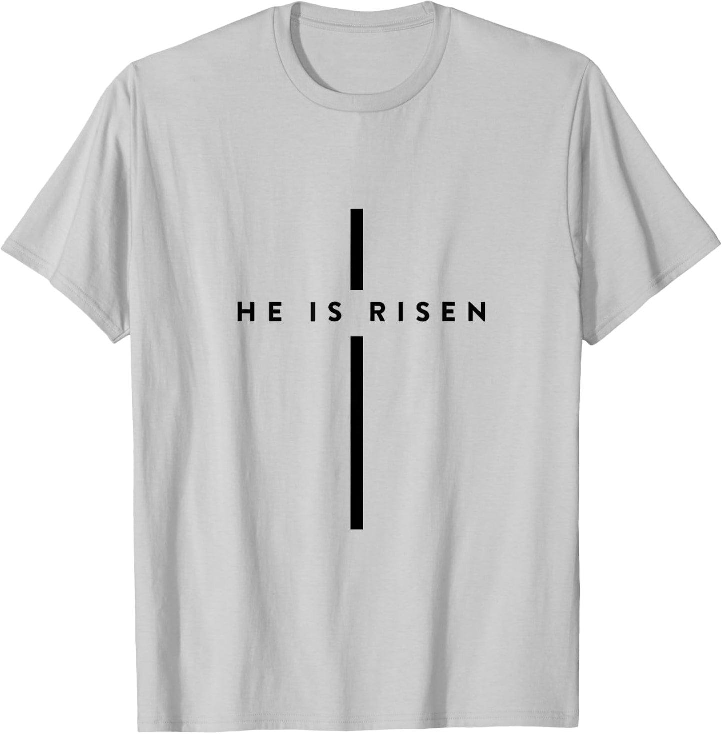 He Is Risen Cross Jesus Easter Day Christians T-Shirt - T-Shirt | Ash