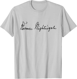 Florence Nightingale Authentic Signature T-Shirt - T-Shirt | Ash